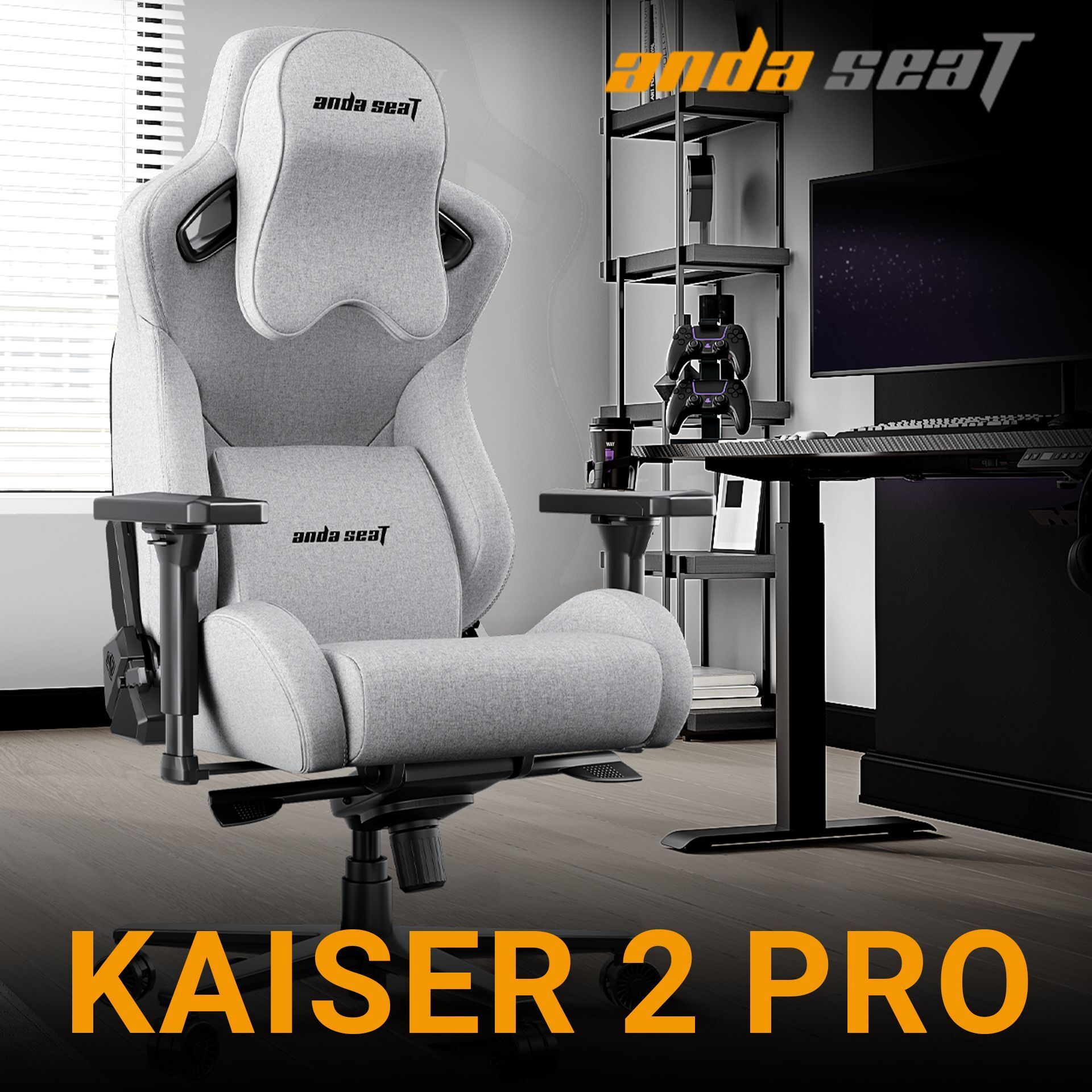 Крісло ігрове Anda Seat Kaiser Frontier Grey Size XL фото15