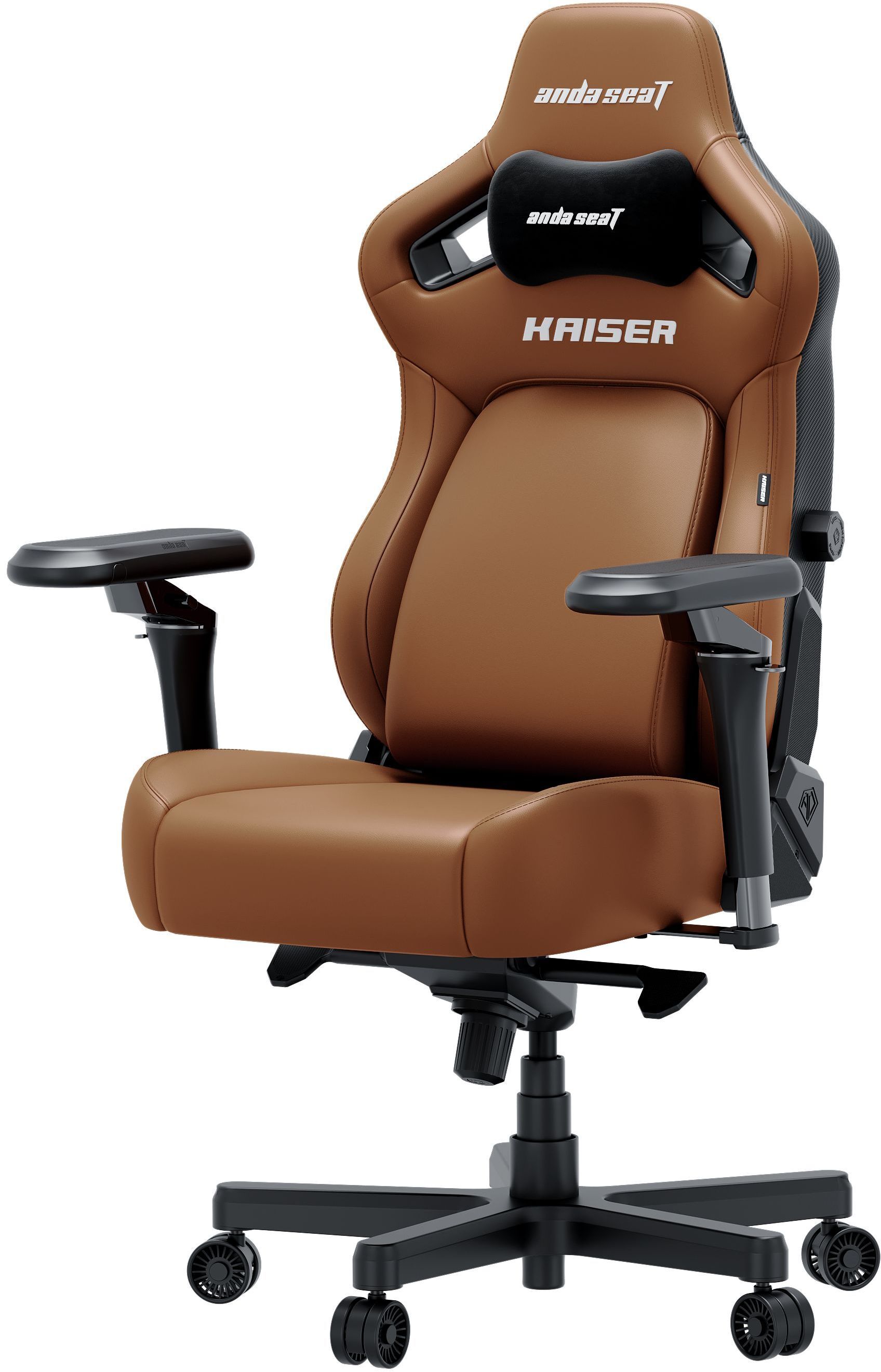 Кресло игровое Anda Seat Kaiser 4 V2 Brown PVC Size XL фото3
