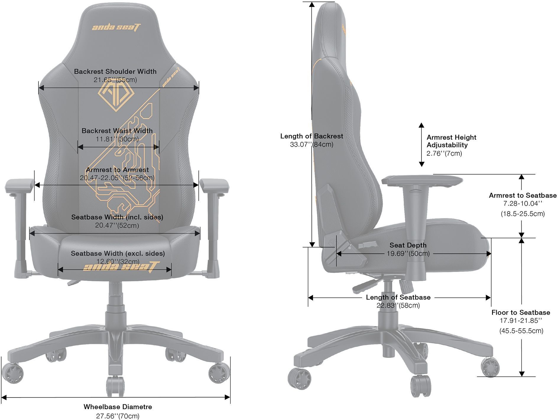 Кресло игровое Anda Seat Phantom Tiger Edition Black Size L фото20