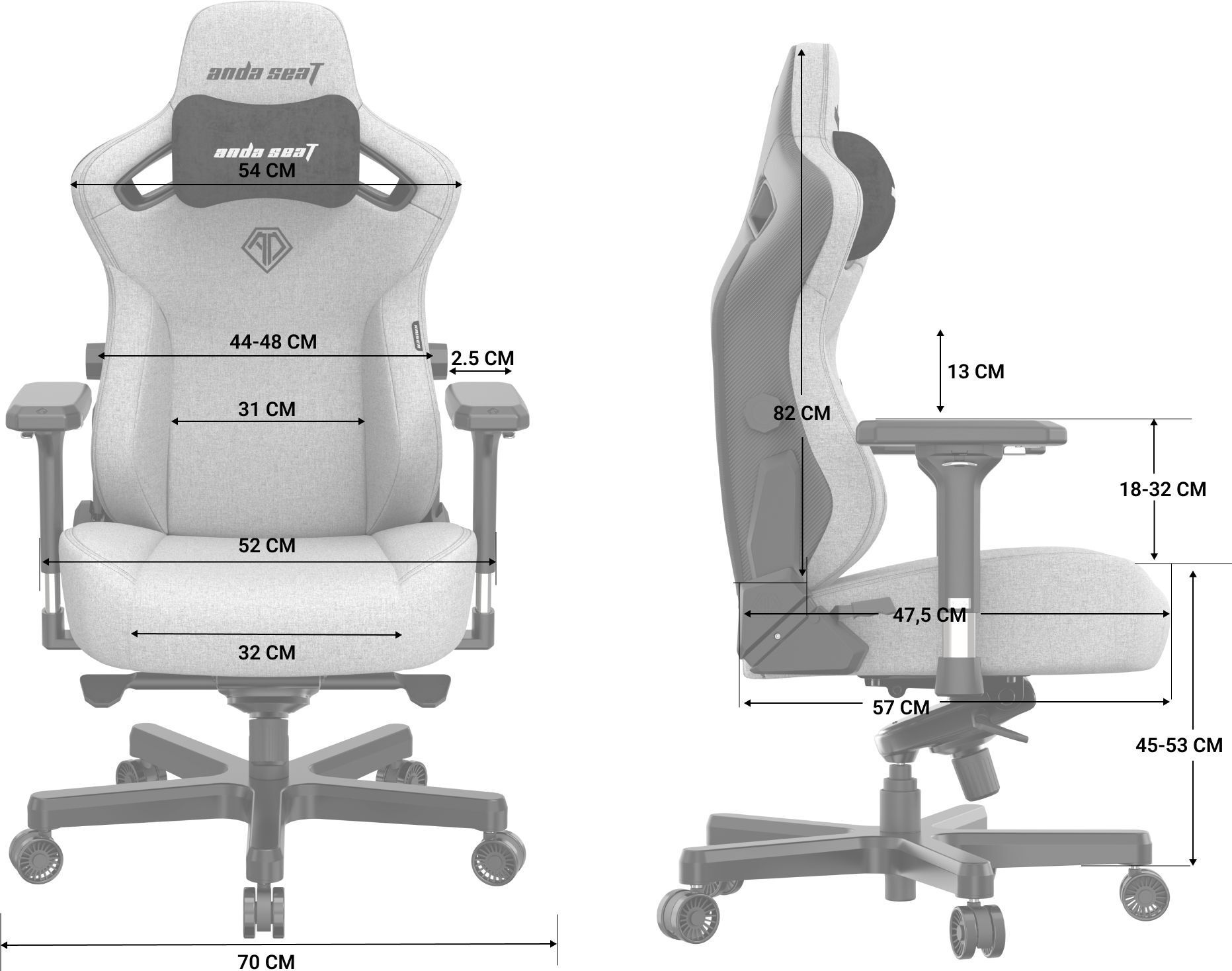 Крісло ігрове Anda Seat Kaiser 3 Brown Size L фото