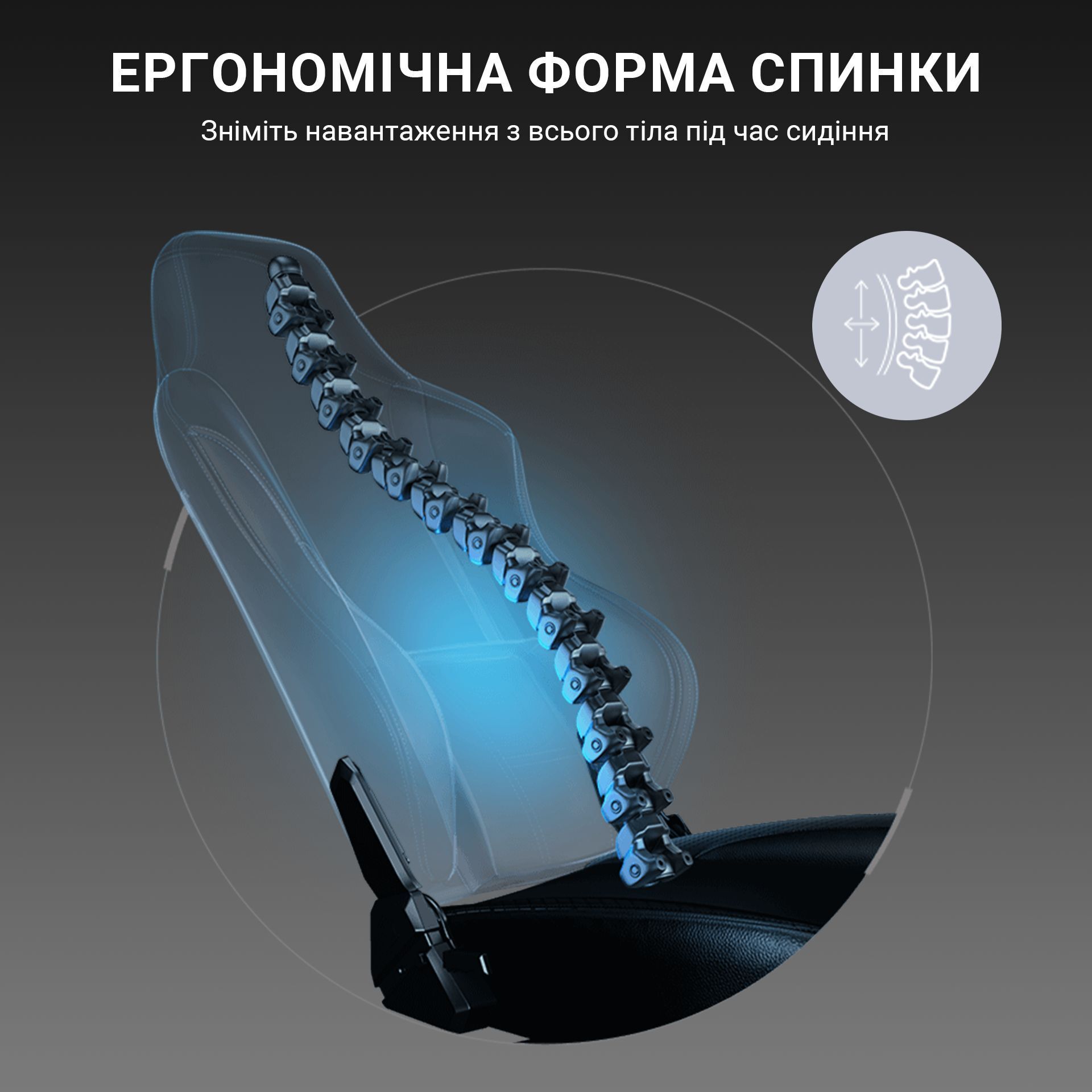 Крісло ігрове Anda Seat Luna Pro Gray Fabric Size L фото10