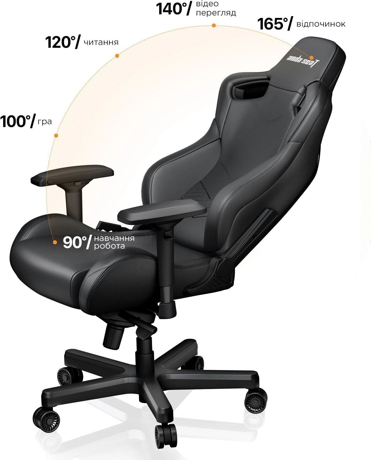 Крісло ігрове Anda Seat Kaiser 2 Black Size XL фото16