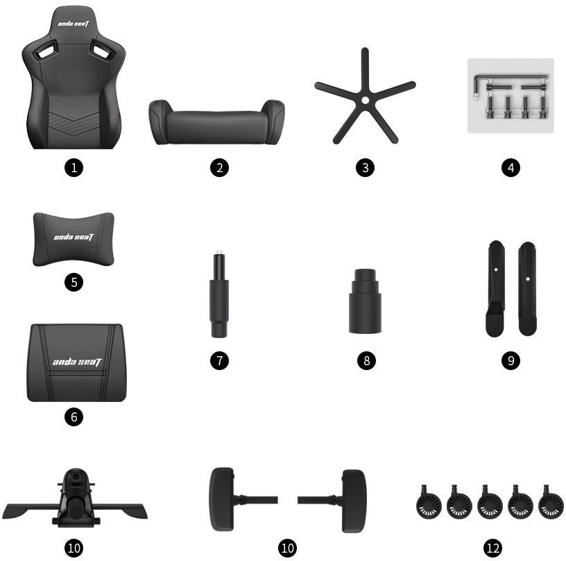 Крісло ігрове Anda Seat Kaiser 2 Black Size XL фото18