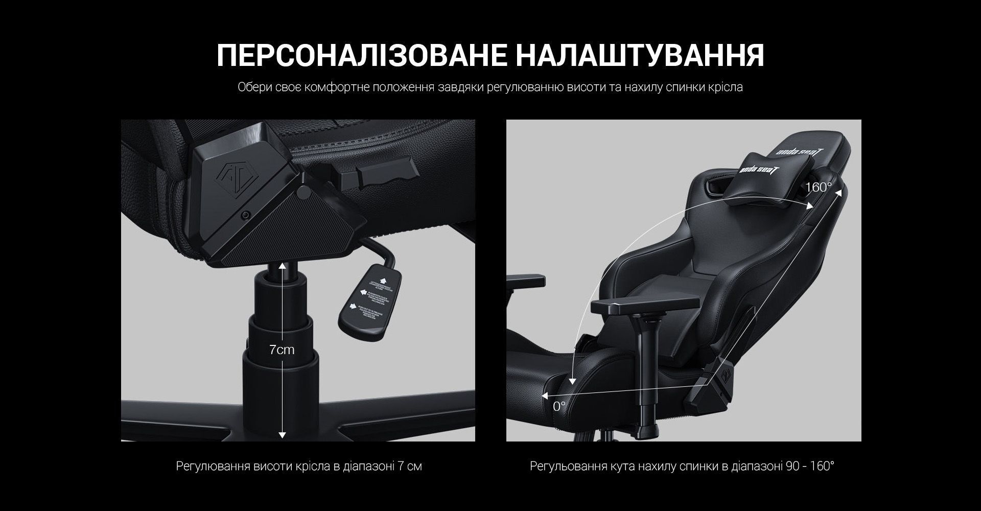 Крісло ігрове Anda Seat Kaiser Frontier Black фото