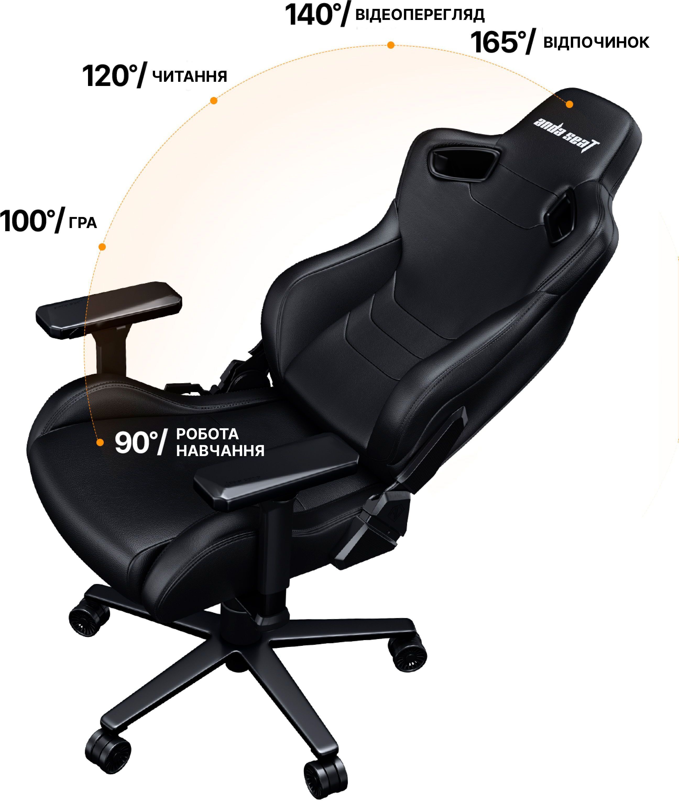 Крісло ігрове Anda Seat Kaiser Frontier Black фото