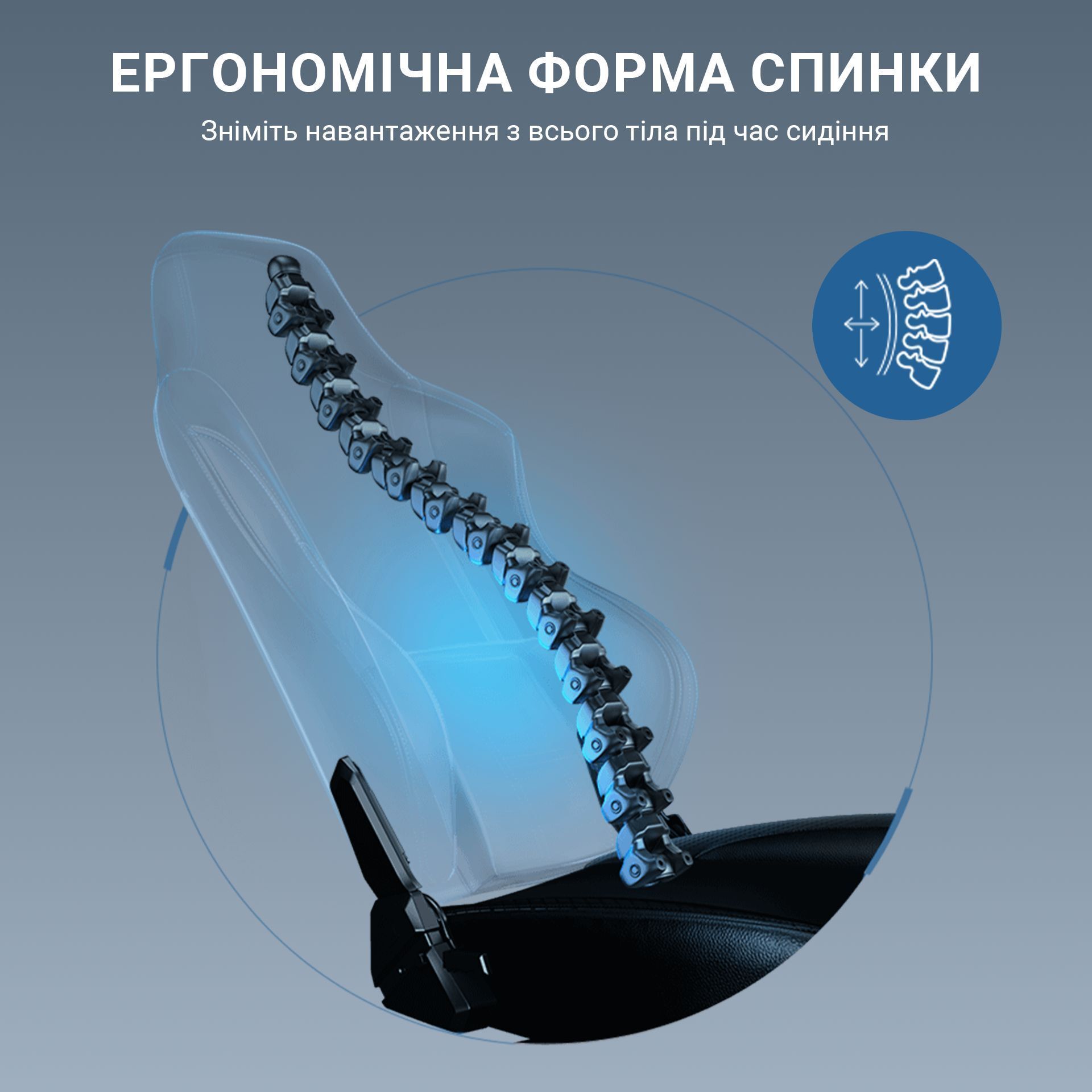 Крісло ігрове Anda Seat Luna Pro Black Fabric Size L фото