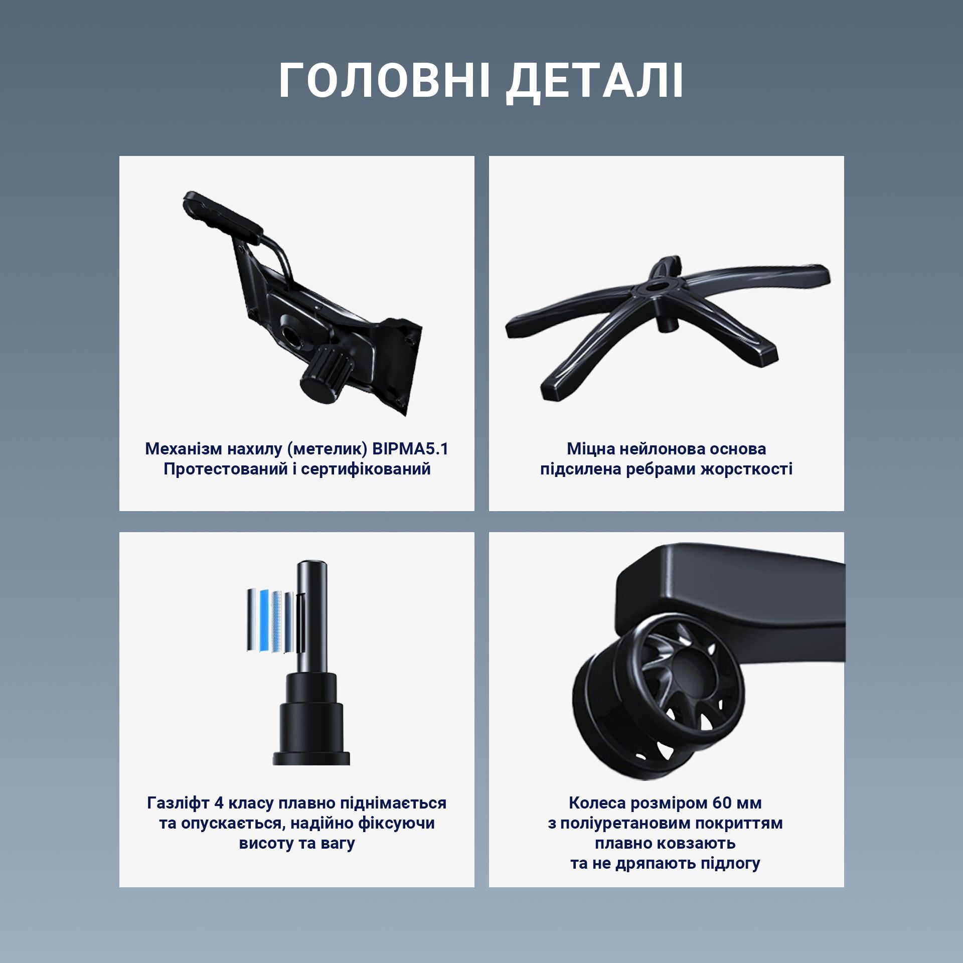 Крісло ігрове Anda Seat Luna Pro Black Fabric Size L фото
