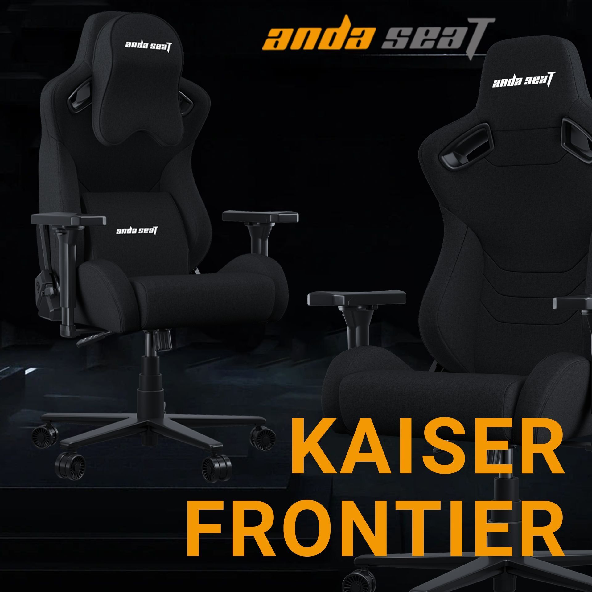 Крісло ігрове Anda Seat Kaiser Frontier Fabric Black Size XL фото