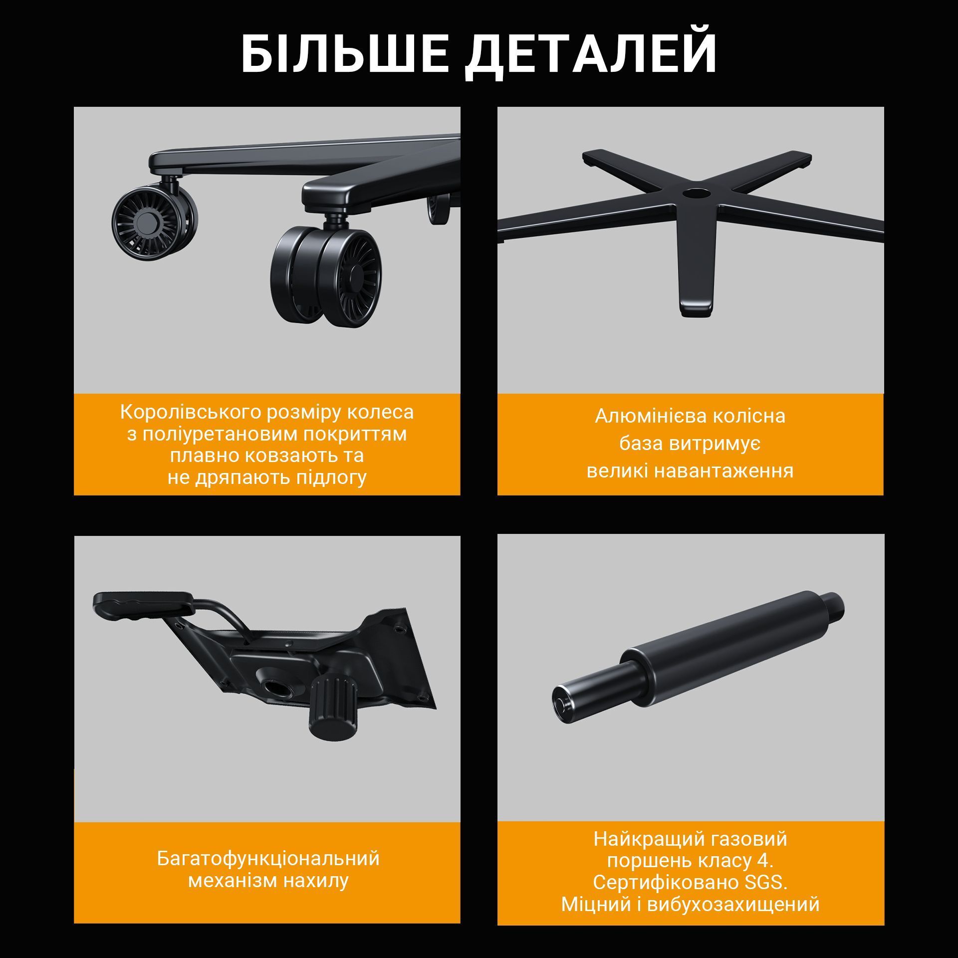 Крісло ігрове Anda Seat Kaiser Frontier Fabric Black Size XL фото