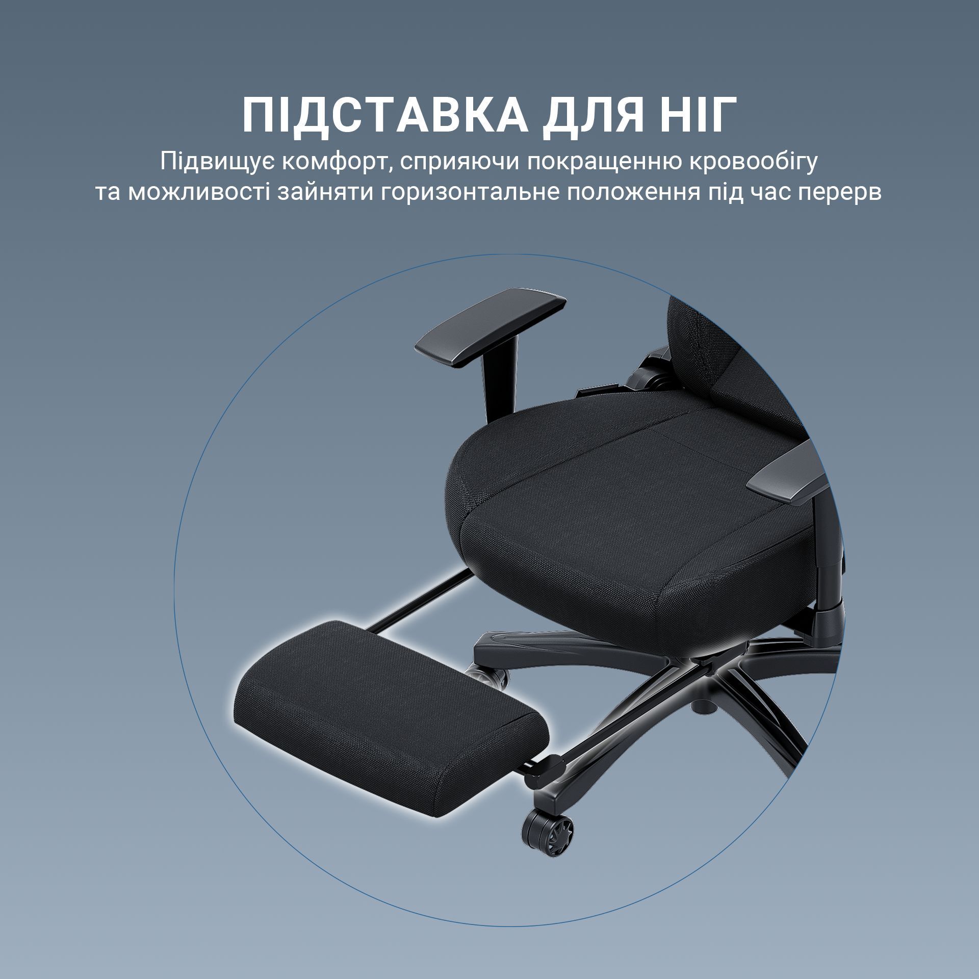 Кресло игровое Anda Seat Luna Pro Dark Gray Fabric Size L фото15