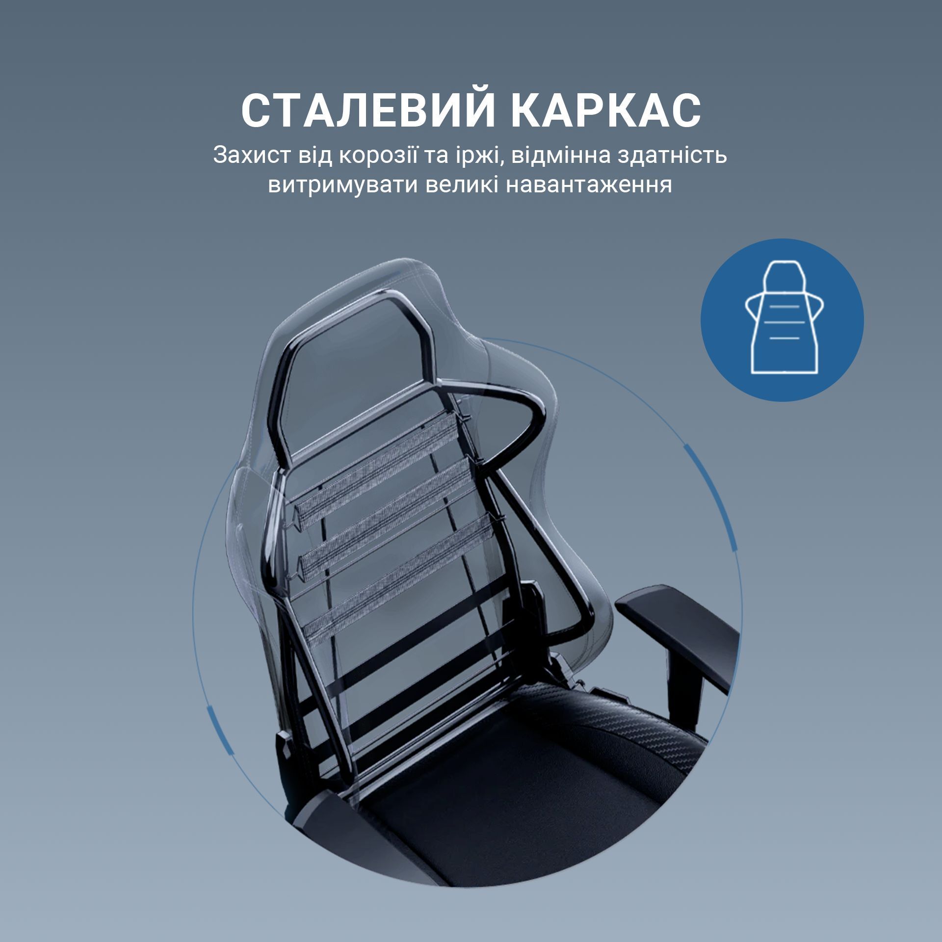 Кресло игровое Anda Seat Luna Pro Dark Gray Fabric Size L фото13