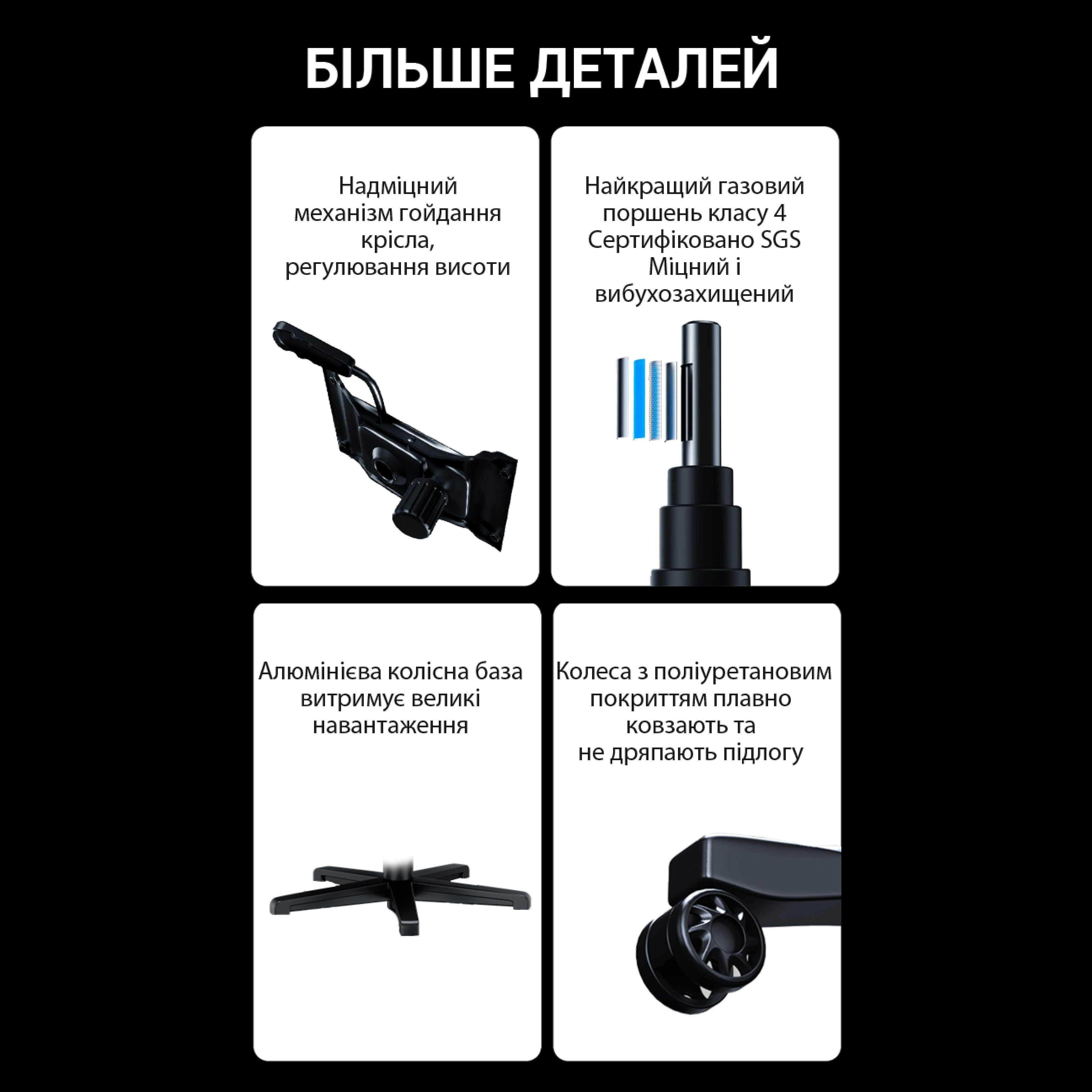 Кресло игровое Anda Seat Phantom 3 Pro Black Fabric Size L фото18