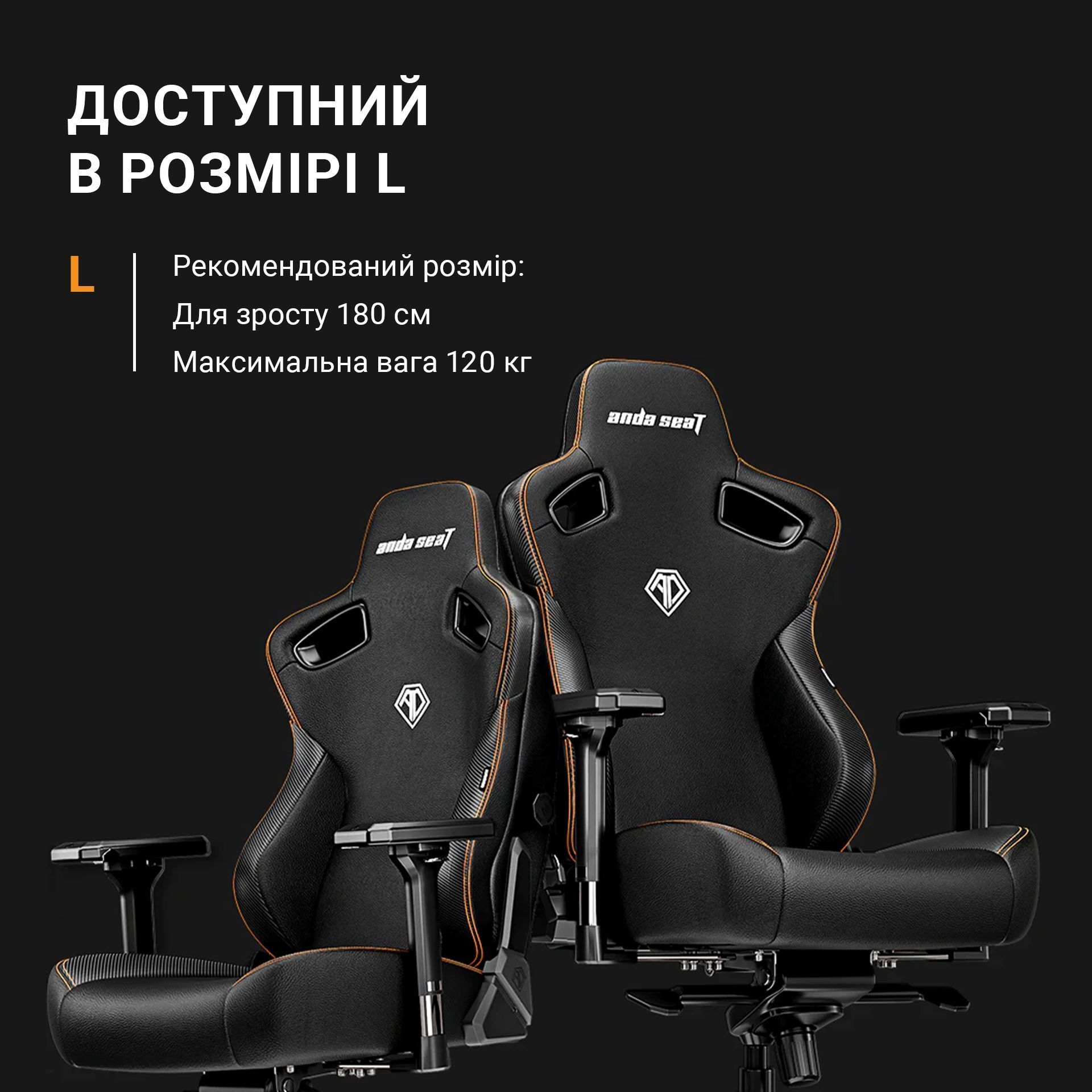 Крісло ігрове Anda Seat Kaiser 3 Grey Fabric Size L фото21