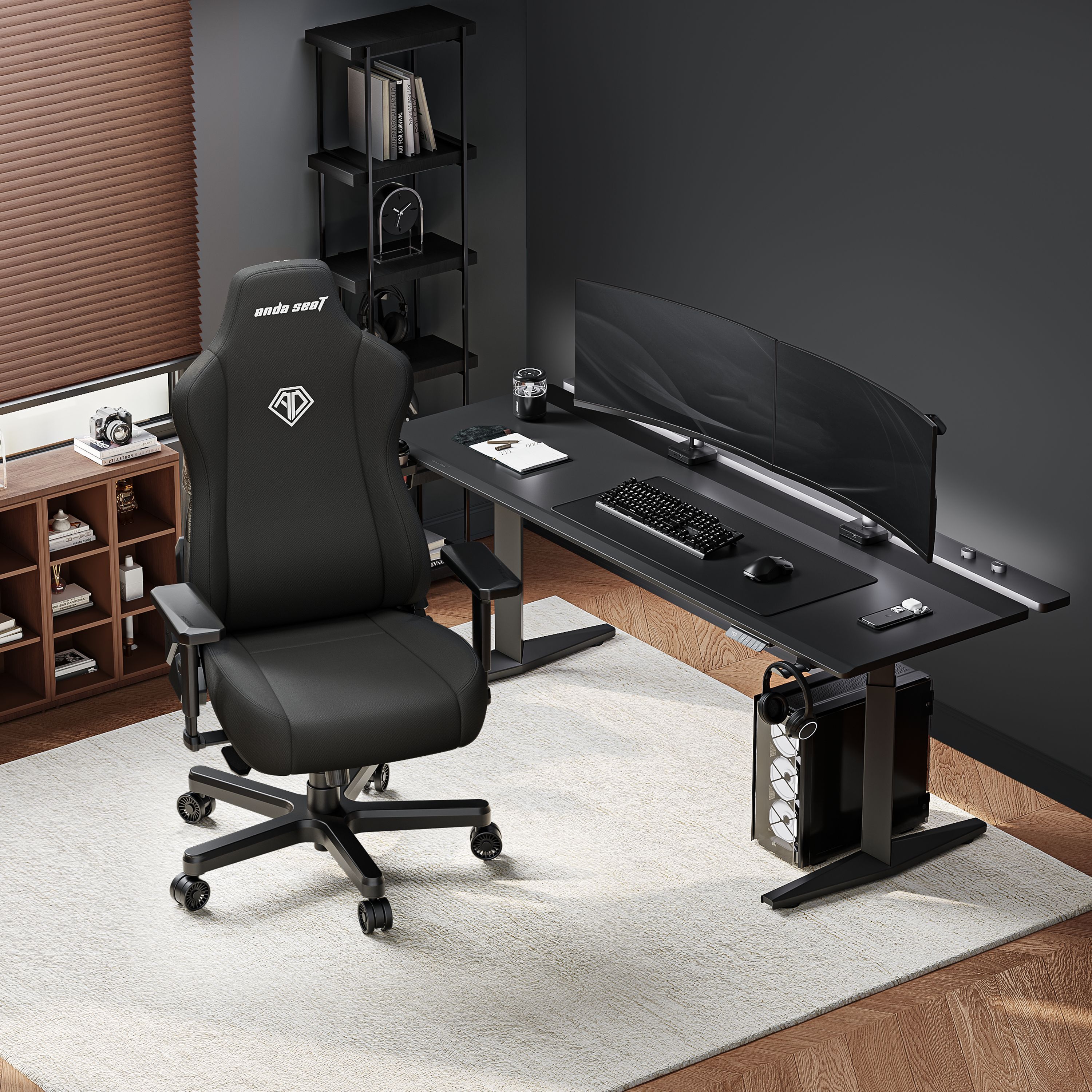 Крісло ігрове Anda Seat Kaiser 3E Black Fabric Size XL фото9
