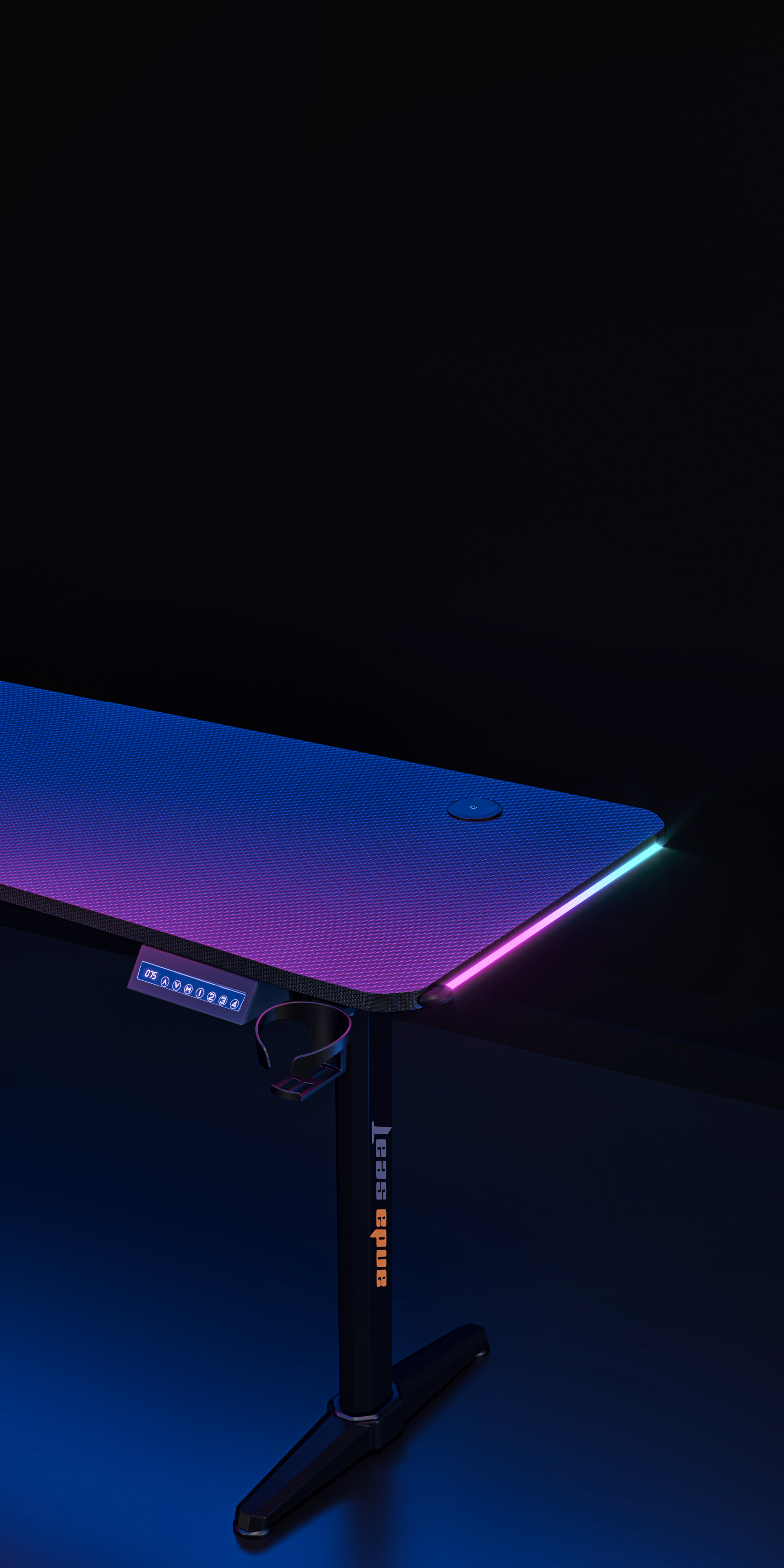 Стіл з електричним регулюванням висоти Anda Seat Terminator RGB Black (AD-D-DD1-1600L-01-B) фото7