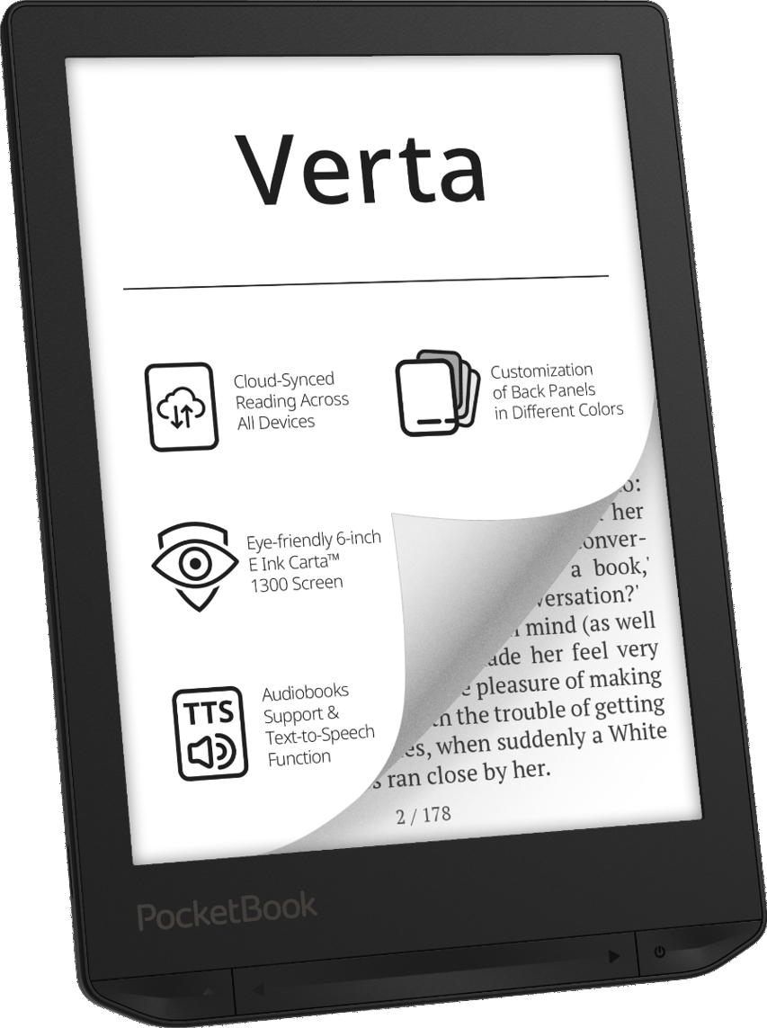 Електронна книга PocketBook 635 Verta Obsidian Black (PB635-H-WW) фото2