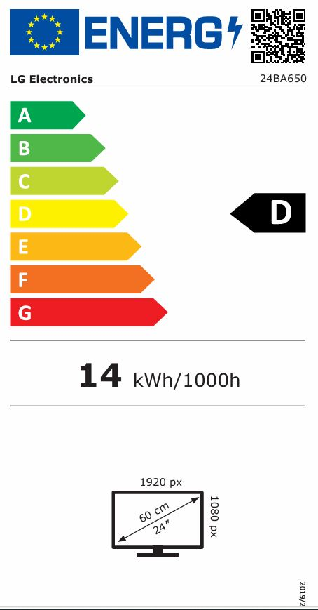 Монітор 24'' LG 24BA650-B фото12
