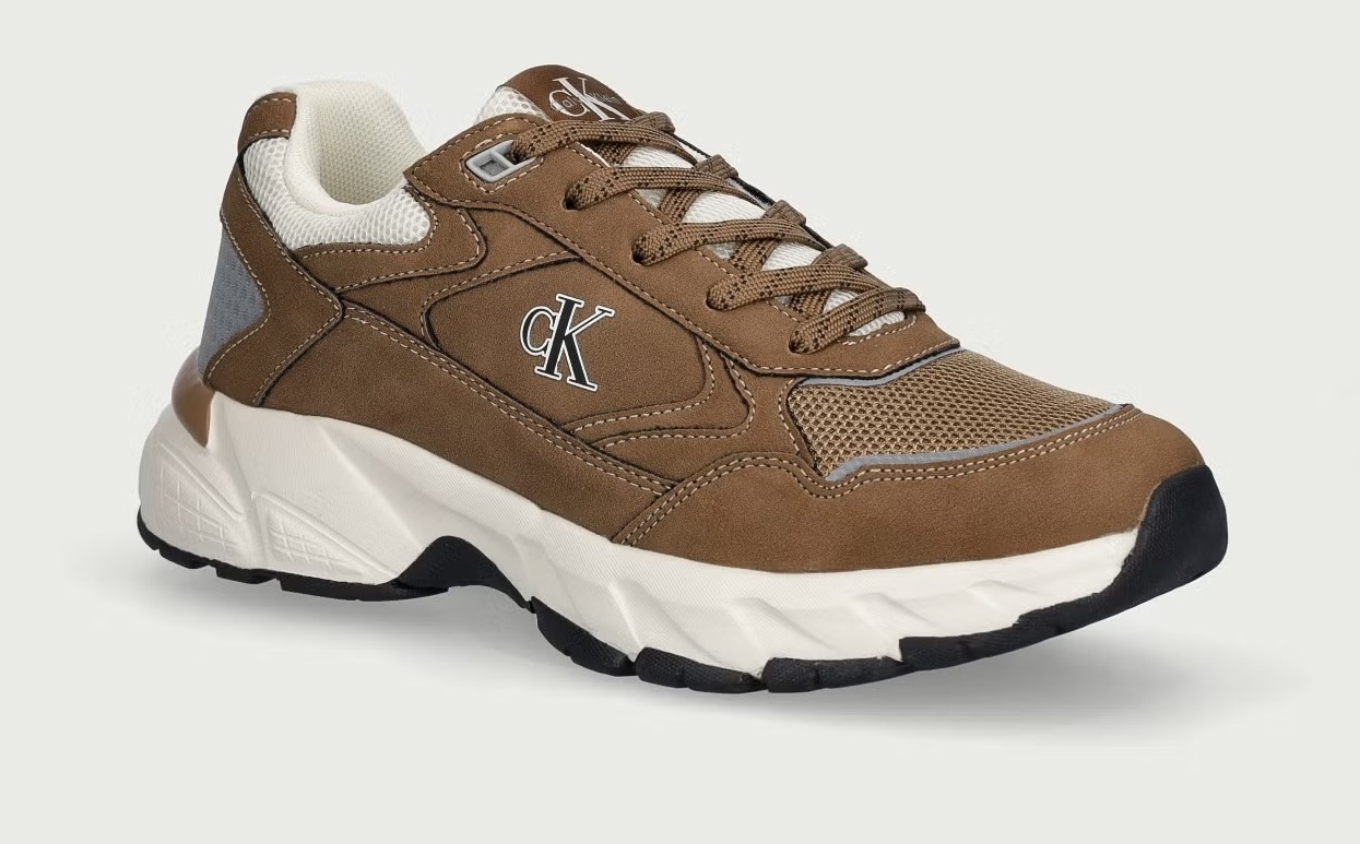 Кросівки підліткові Calvin Klein Low Cut Lace-Up Sneaker V3X9-83485-1960582 40 коричневі фото2
