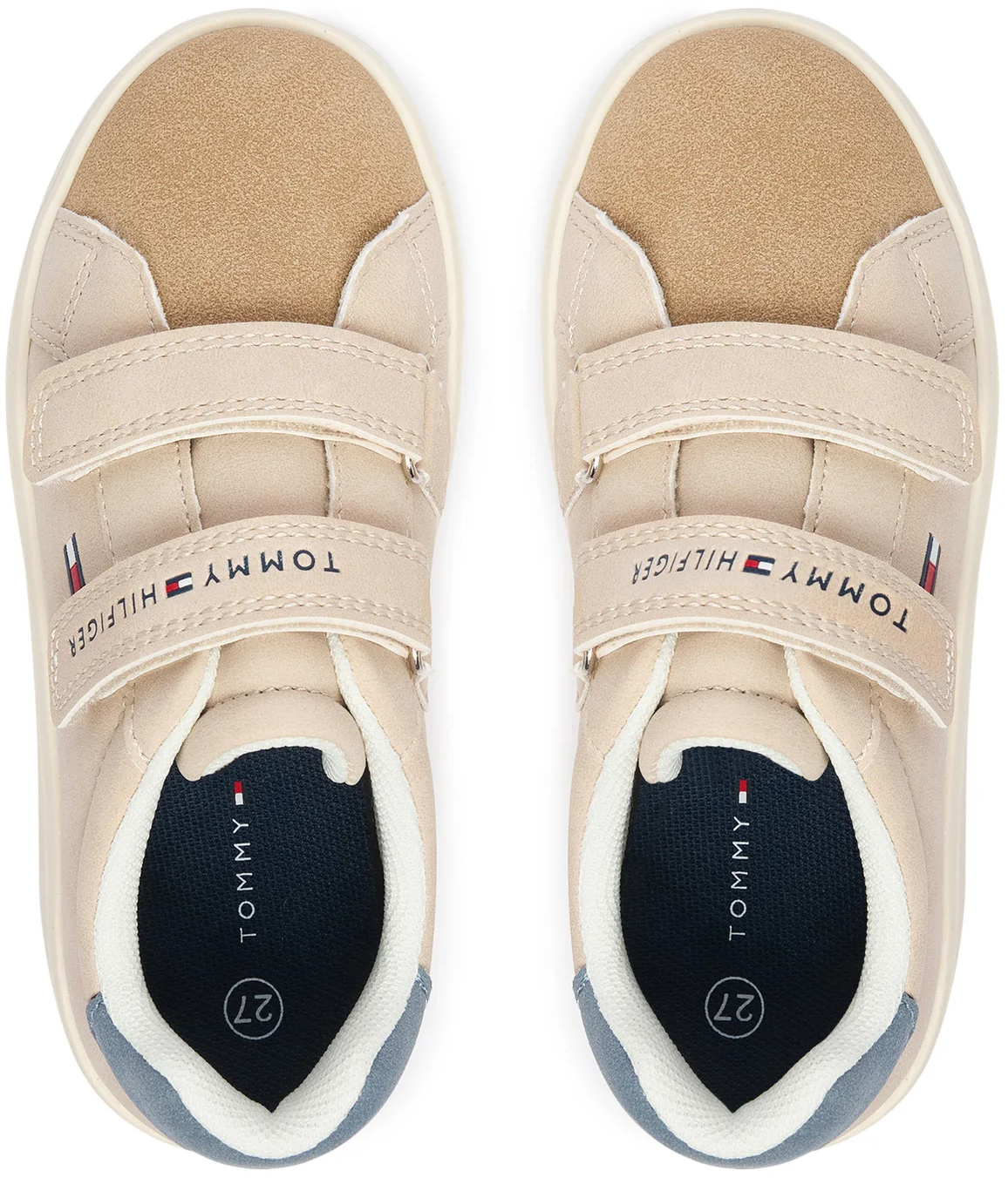 Кеди дитячі Tommy Hilfiger Low Cut Velcro Sneaker T1X9-35218-1959A585 34 бежеві фото4
