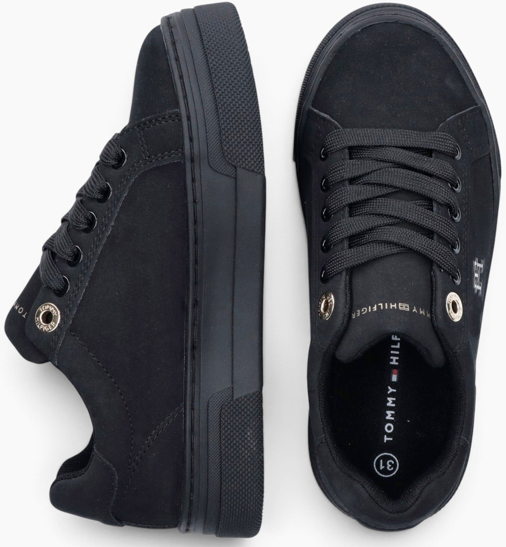 Кеды женские Tommy Hilfiger Low Cut Lace-Up Sneaker T3A9-35097-0315999 40 черные фото4