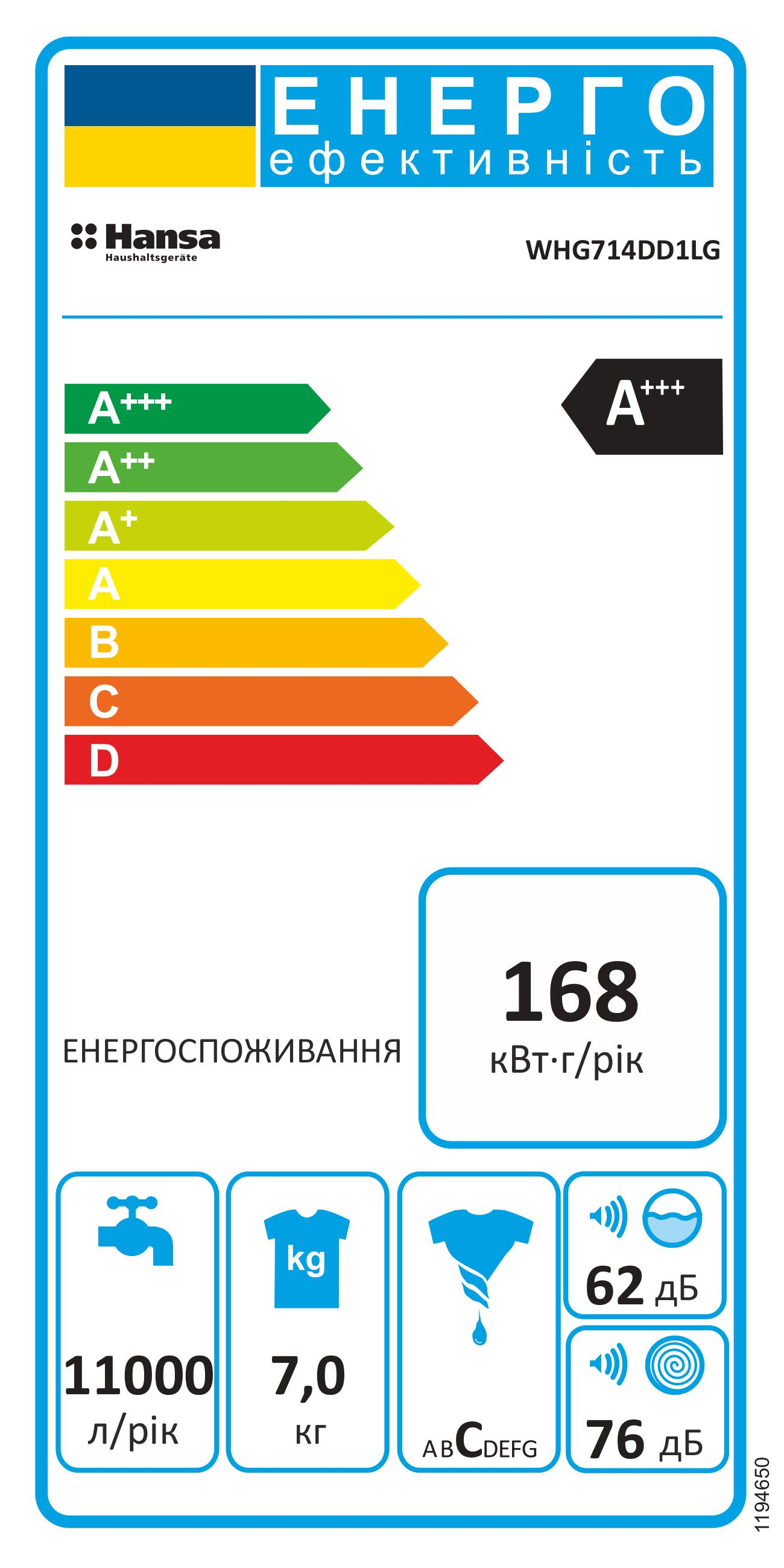 Стиральная машина Hansa WHG714DD1LG фото15