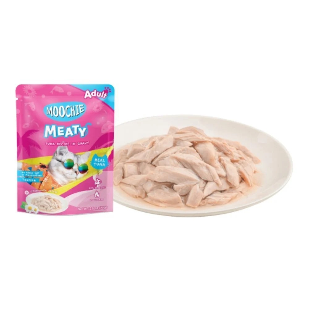 Корм влажный для кошек Moochie Meaty с тунцом в подливке 70 г фото