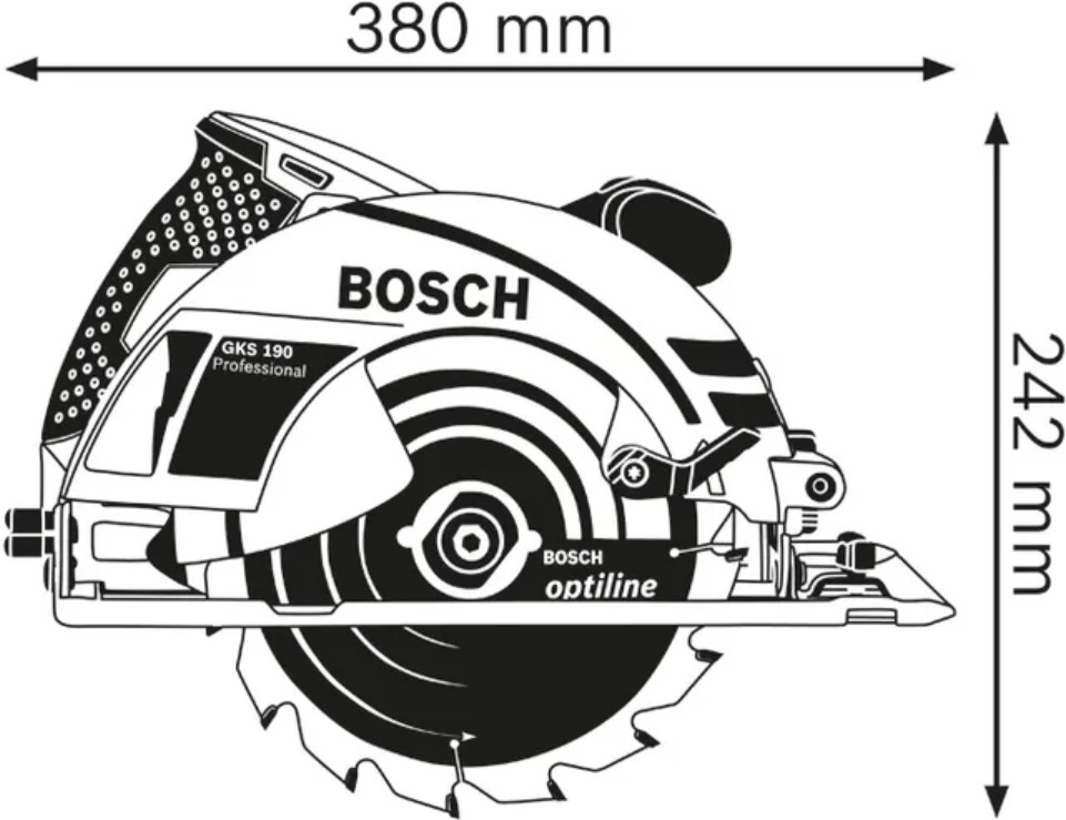 Циркулярна пила Bosch GKS 190 (0.601.623.000)фото7