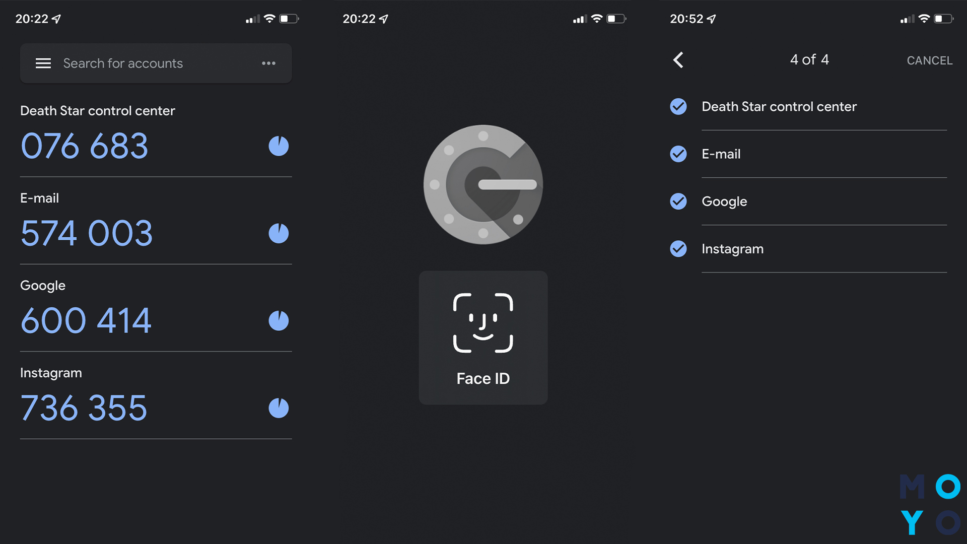 настроить Authenticator на iOS