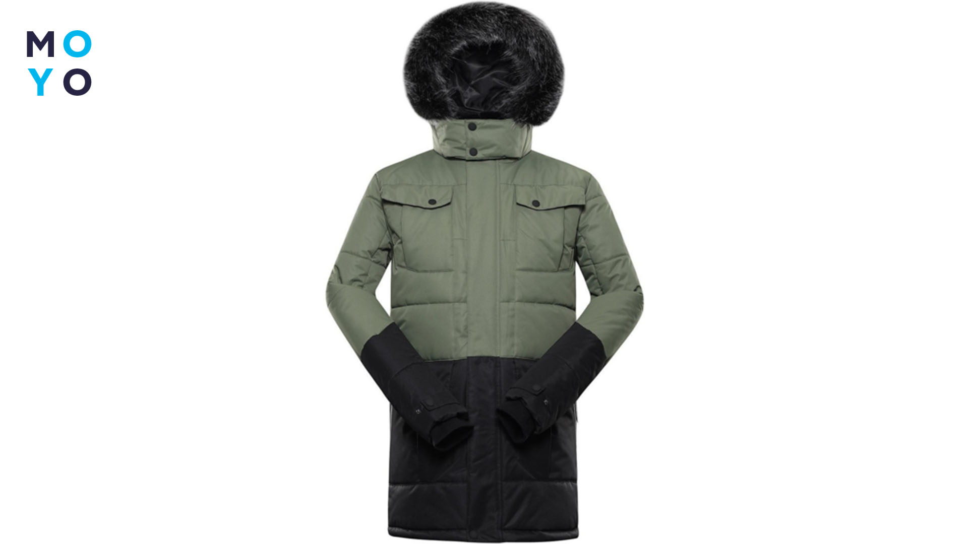 Куртка чоловіча Alpine Pro Egyp зеленого і чорного кольору