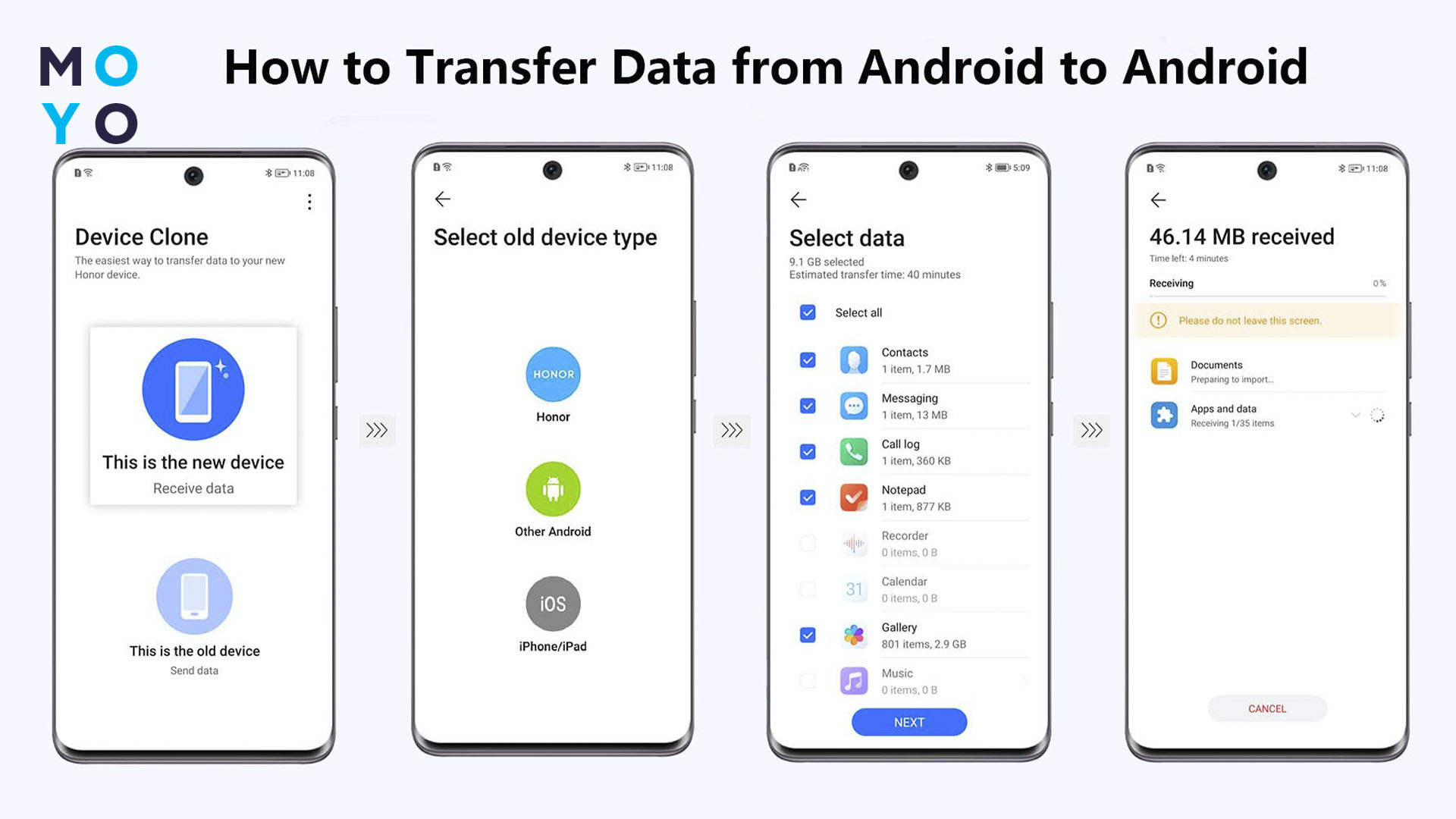 Перенос данных с Андроида на Андроид