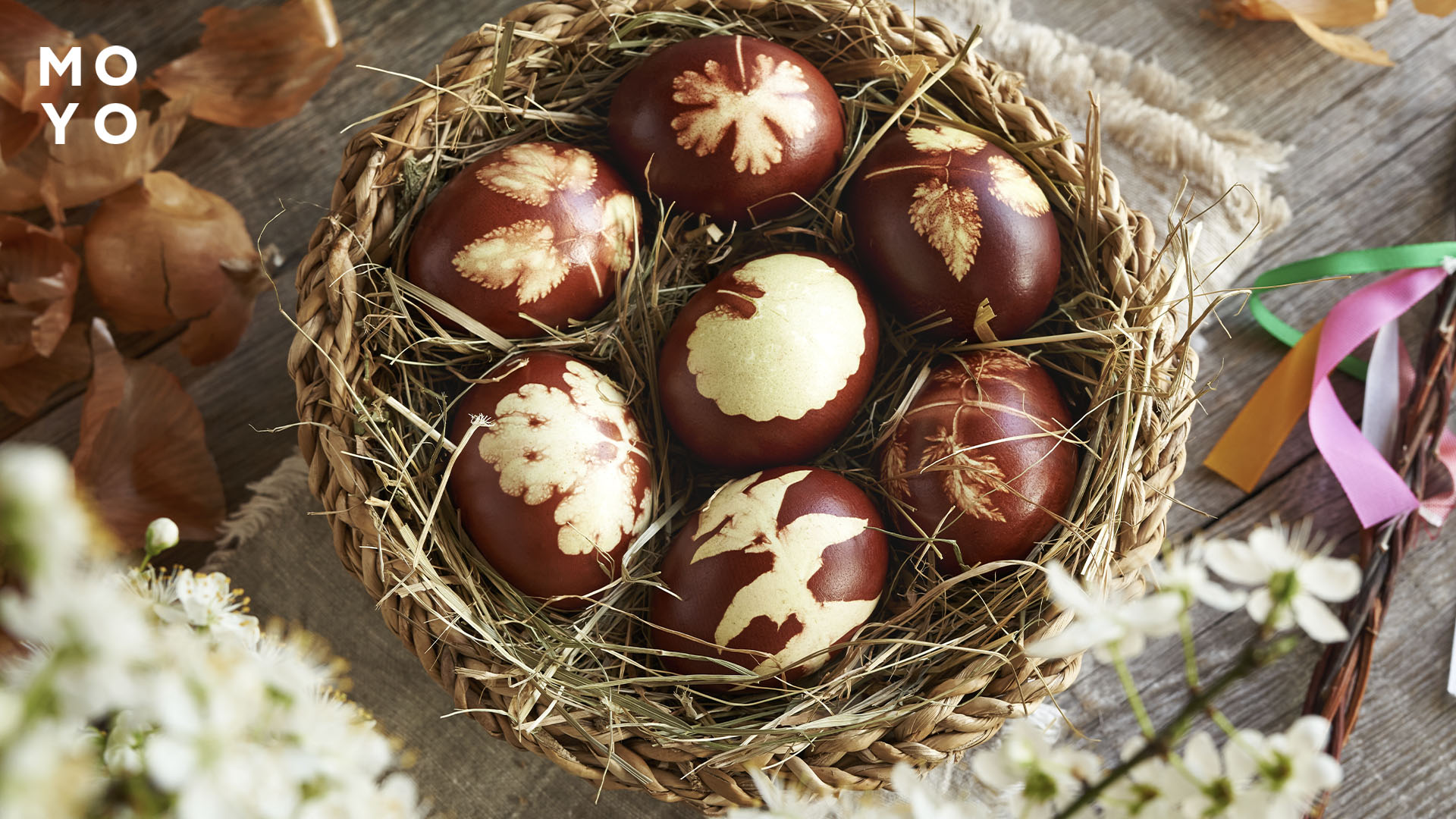 декорувати кошик на Великдень