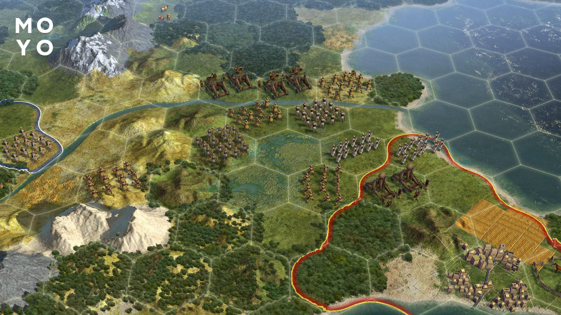 воины расставленные по клеткам