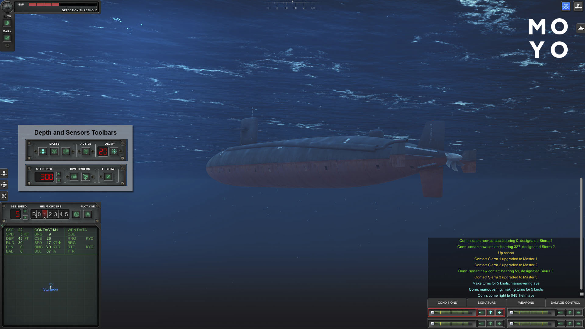 підводний човен під час виконання завдання