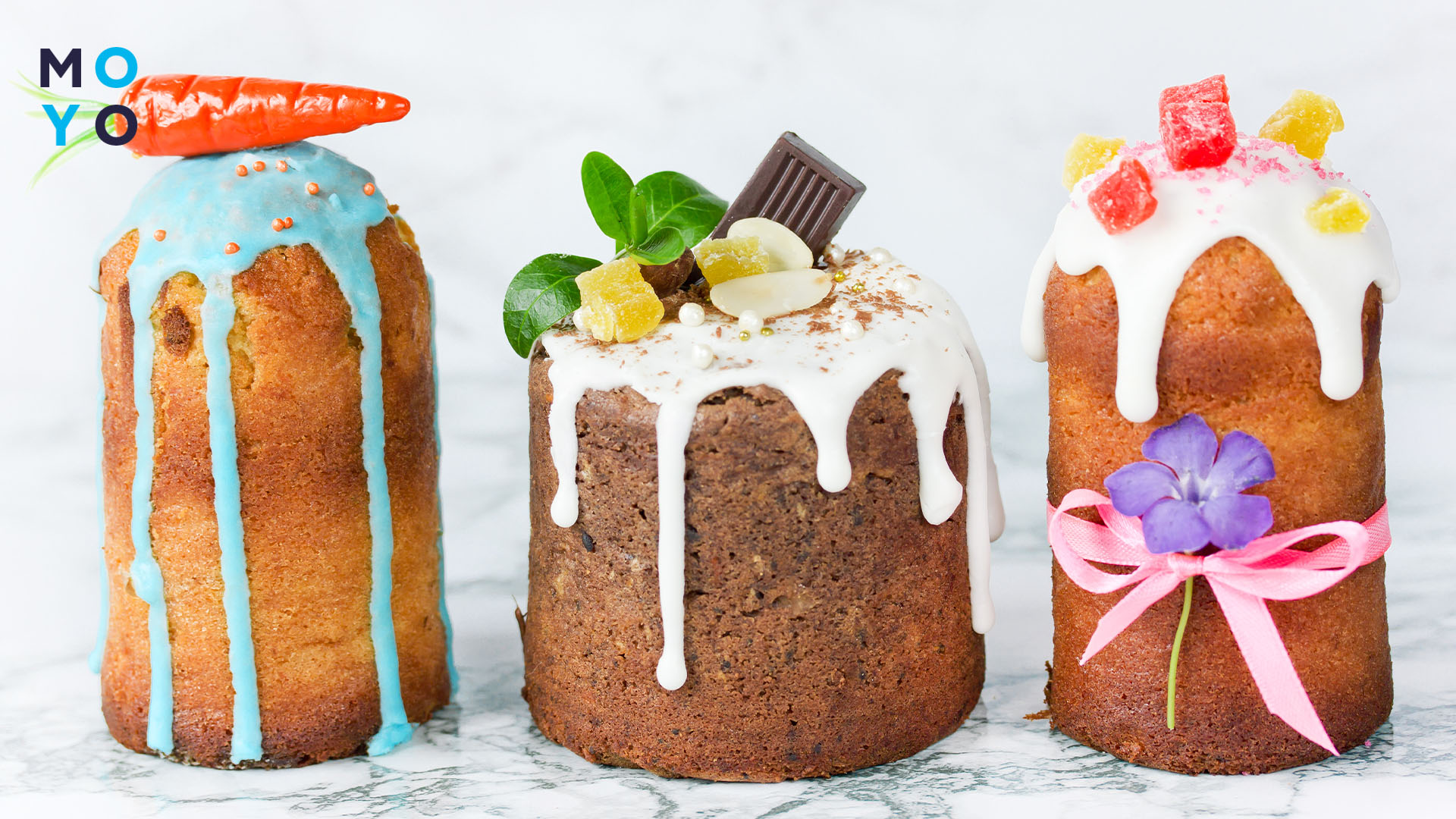 украшенные куличи