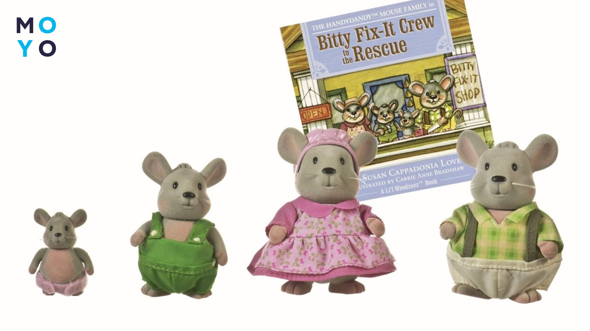 Набір фігурок Li'l Woodzeez «Сім'я мишей із книжкою»