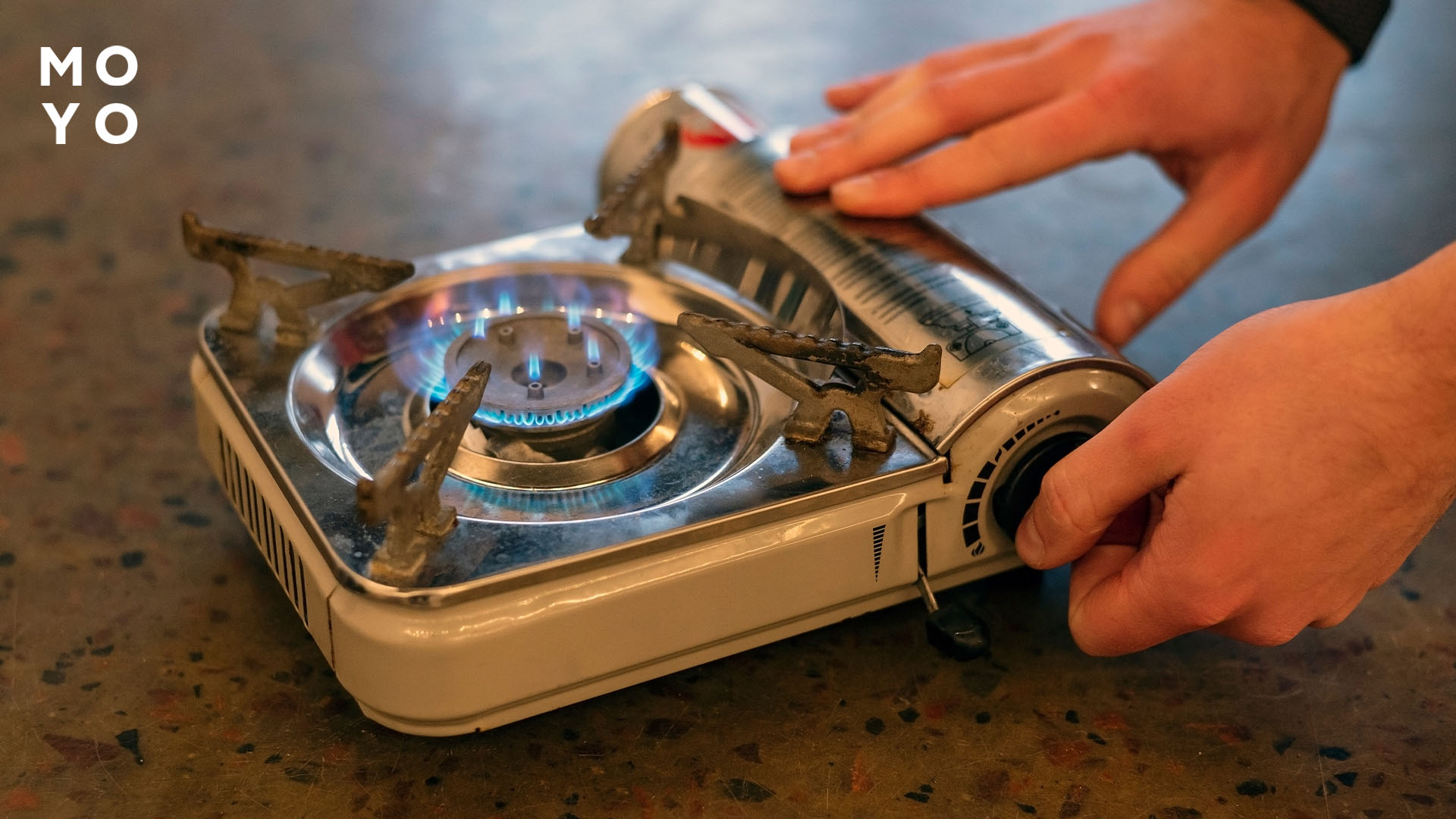 стикування балона збоку пальника