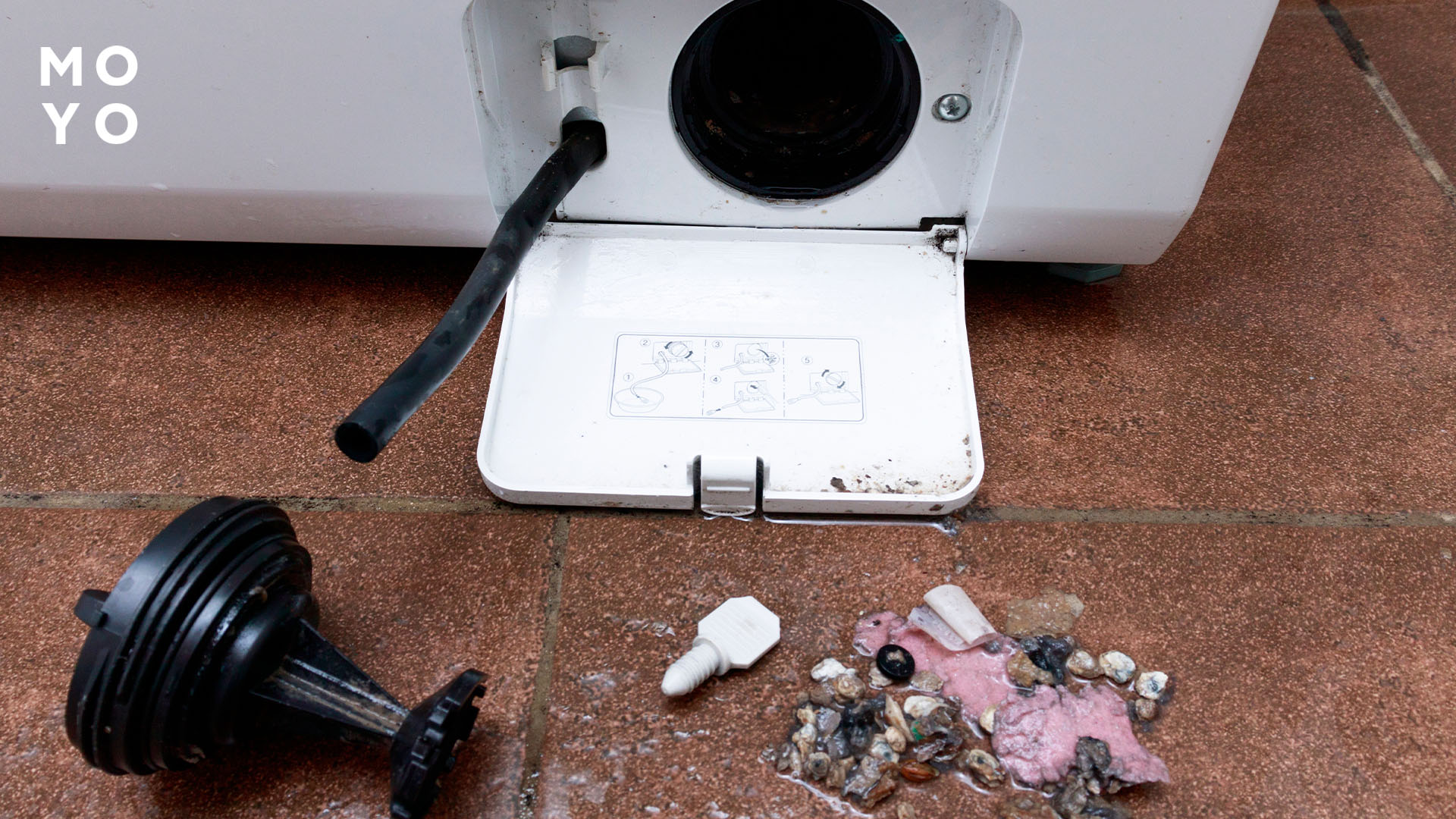 засоренный отстойник в стиралке