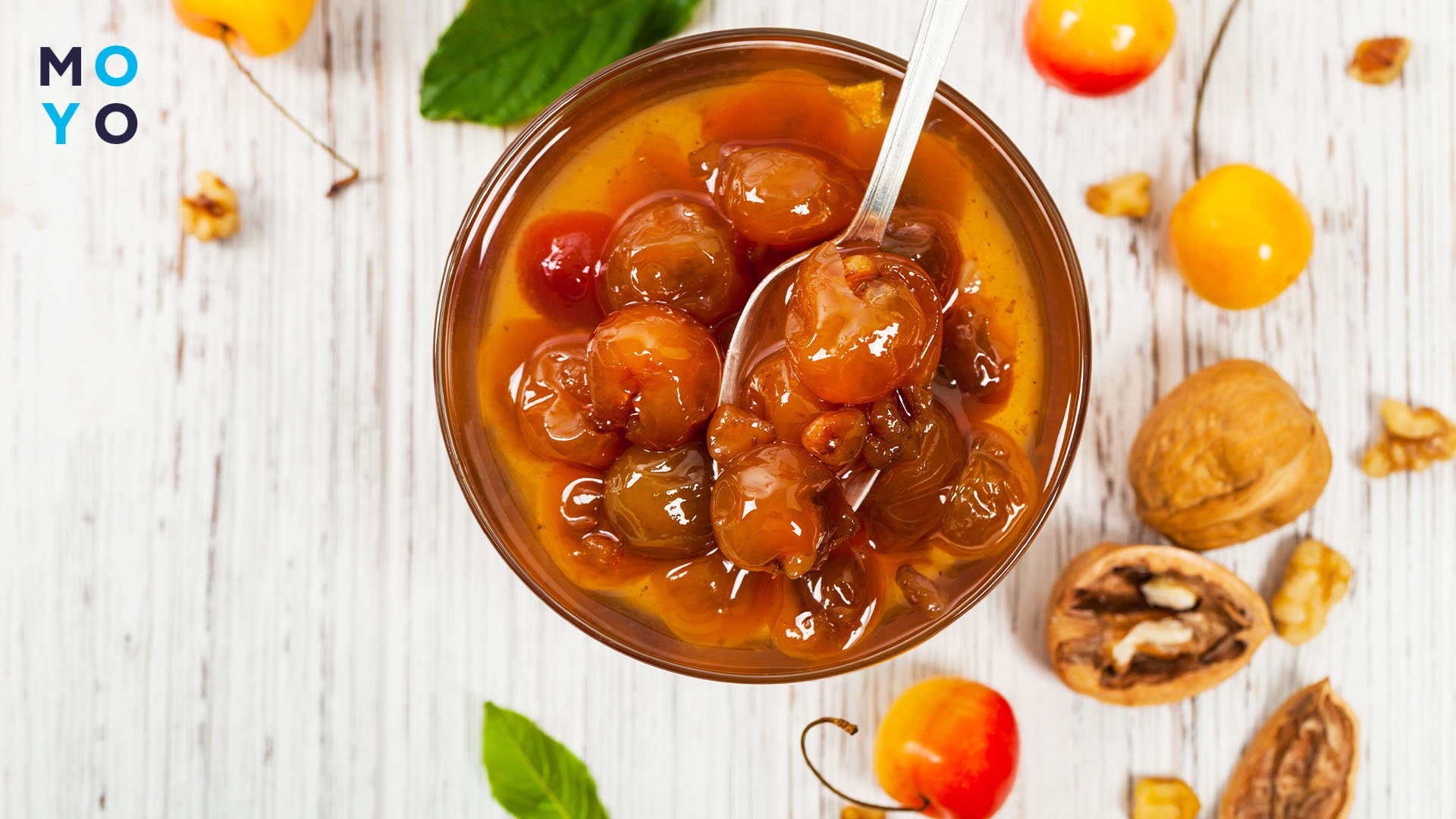 Приготовление варенья из черешни с орехами