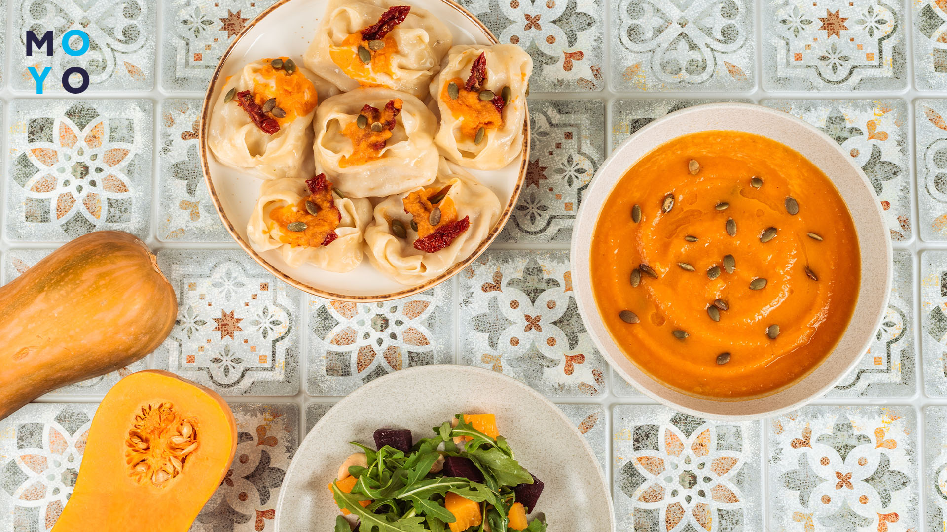 манти з гарбузом