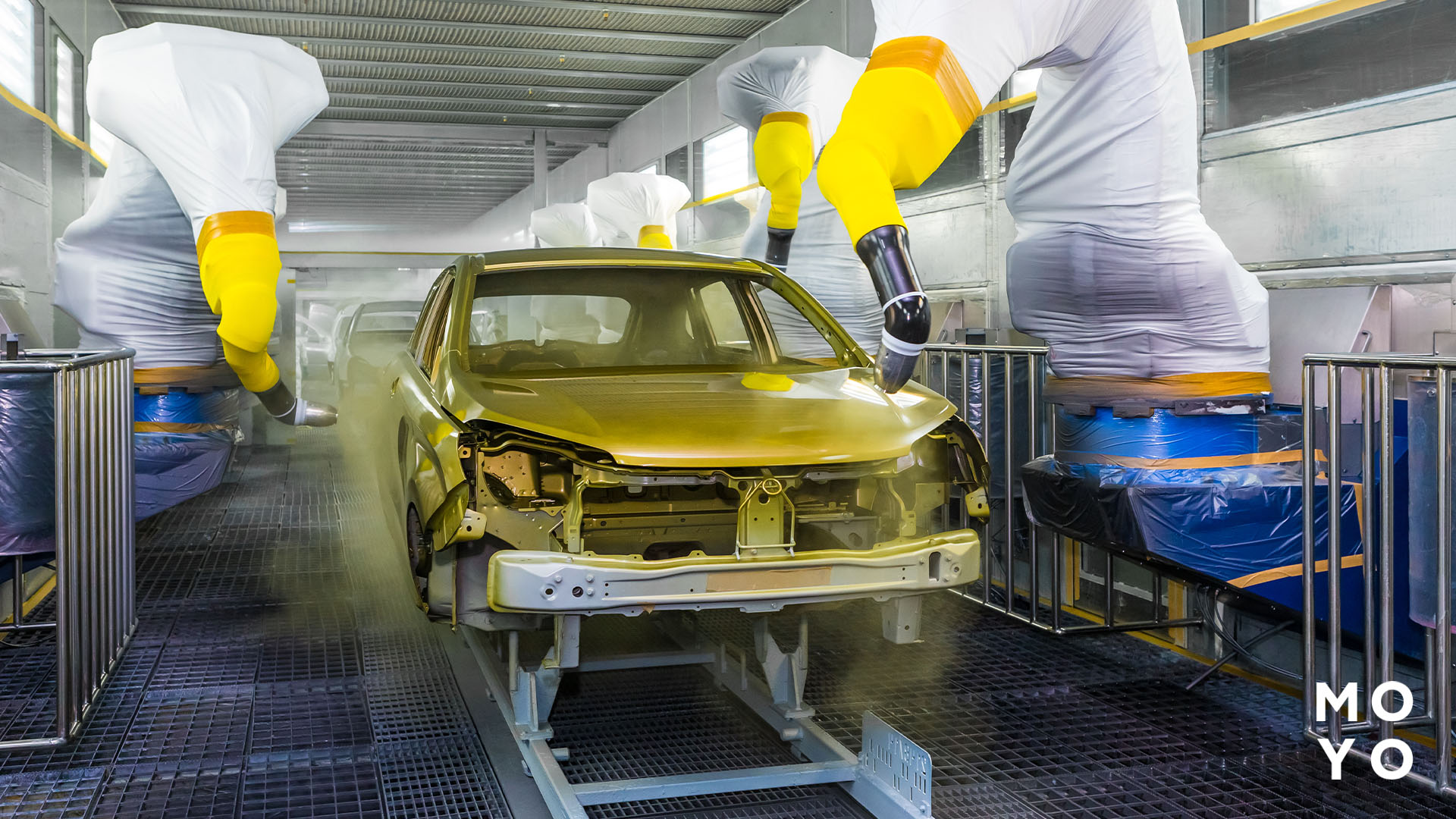 покраска машины на заводе