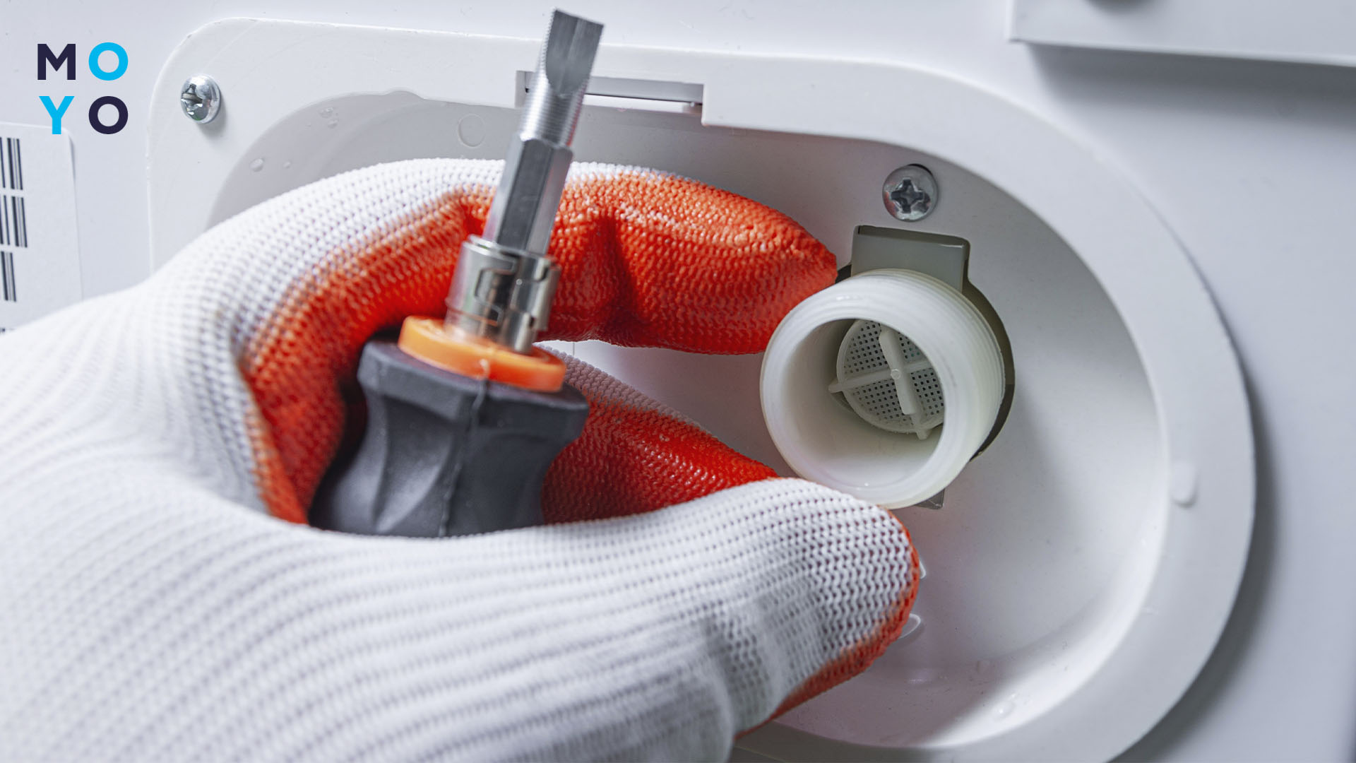 відкручування фільтра подачі води