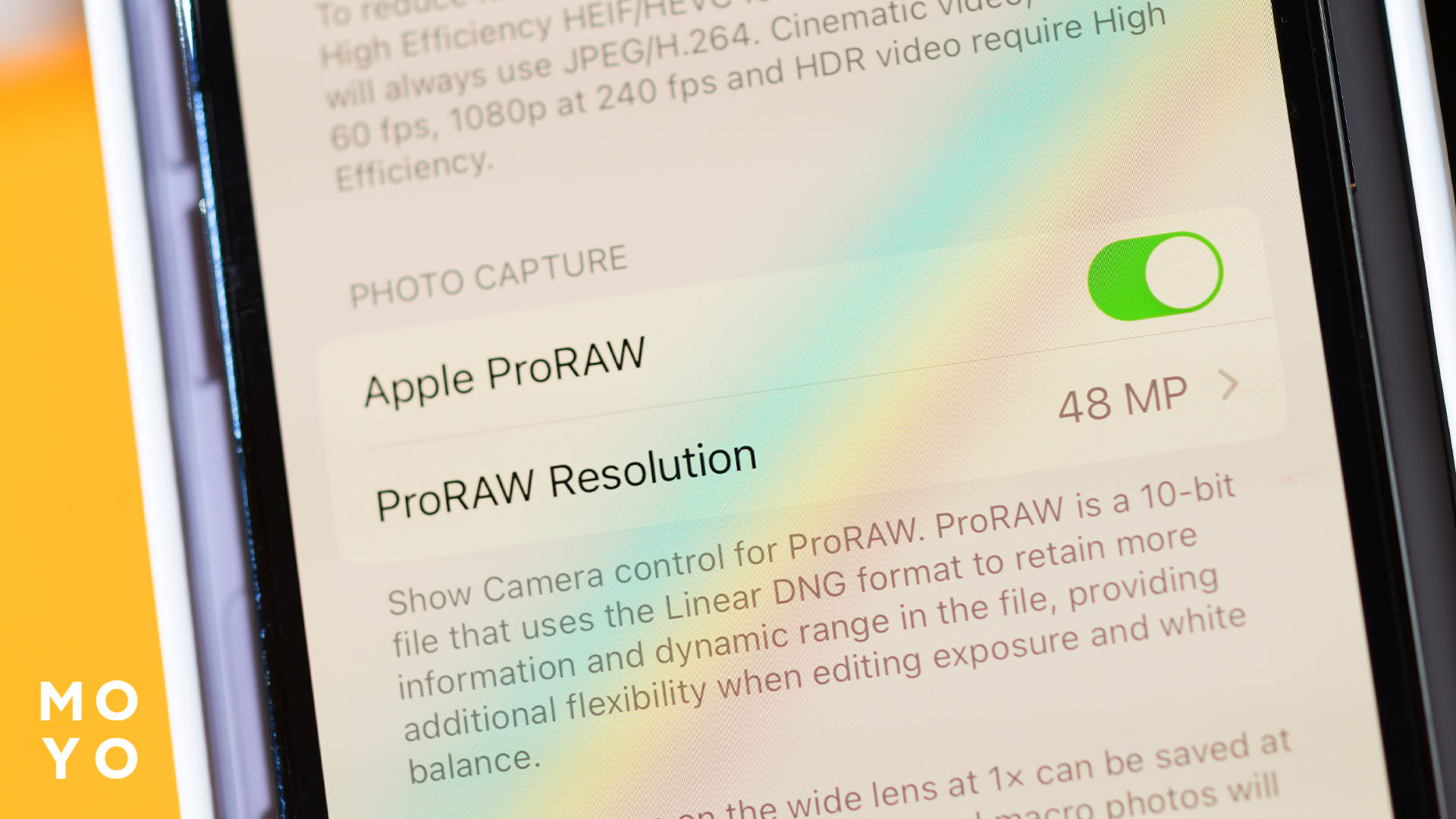 Налаштування камери на Айфоні