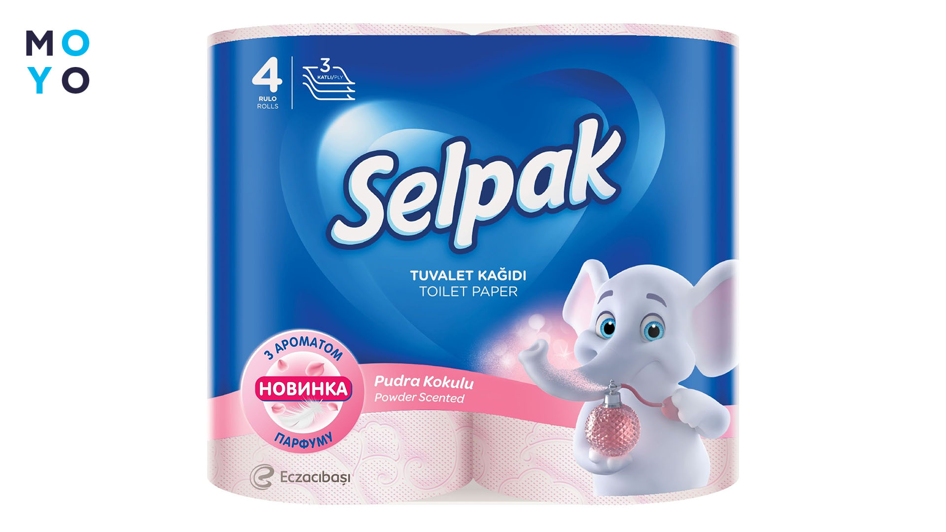 Туалетная бумага Selpak Perfumed с ароматом Пудра 4шт