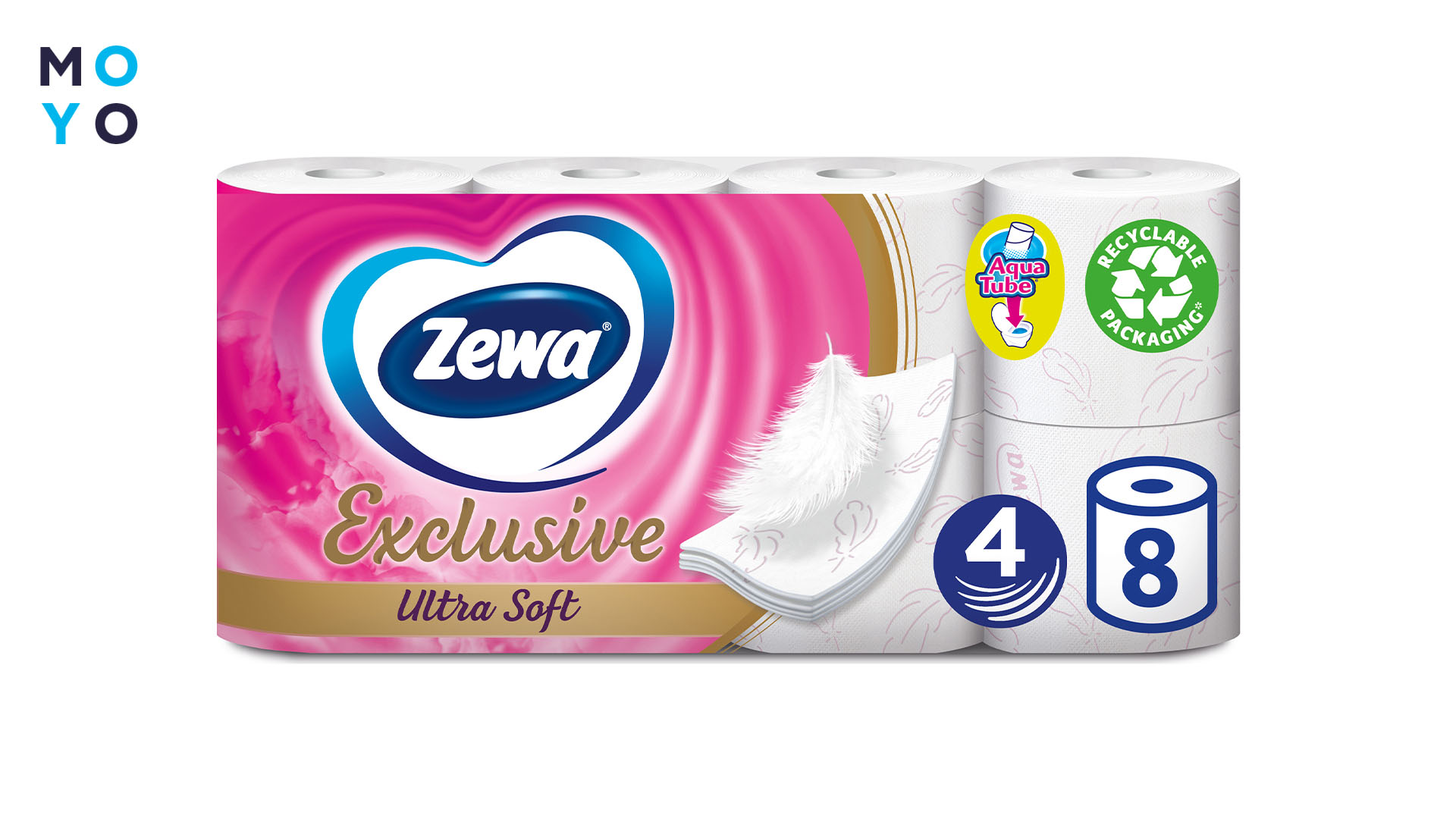 Туалетная бумага Zewa Exclusive ultra soft 8 шт