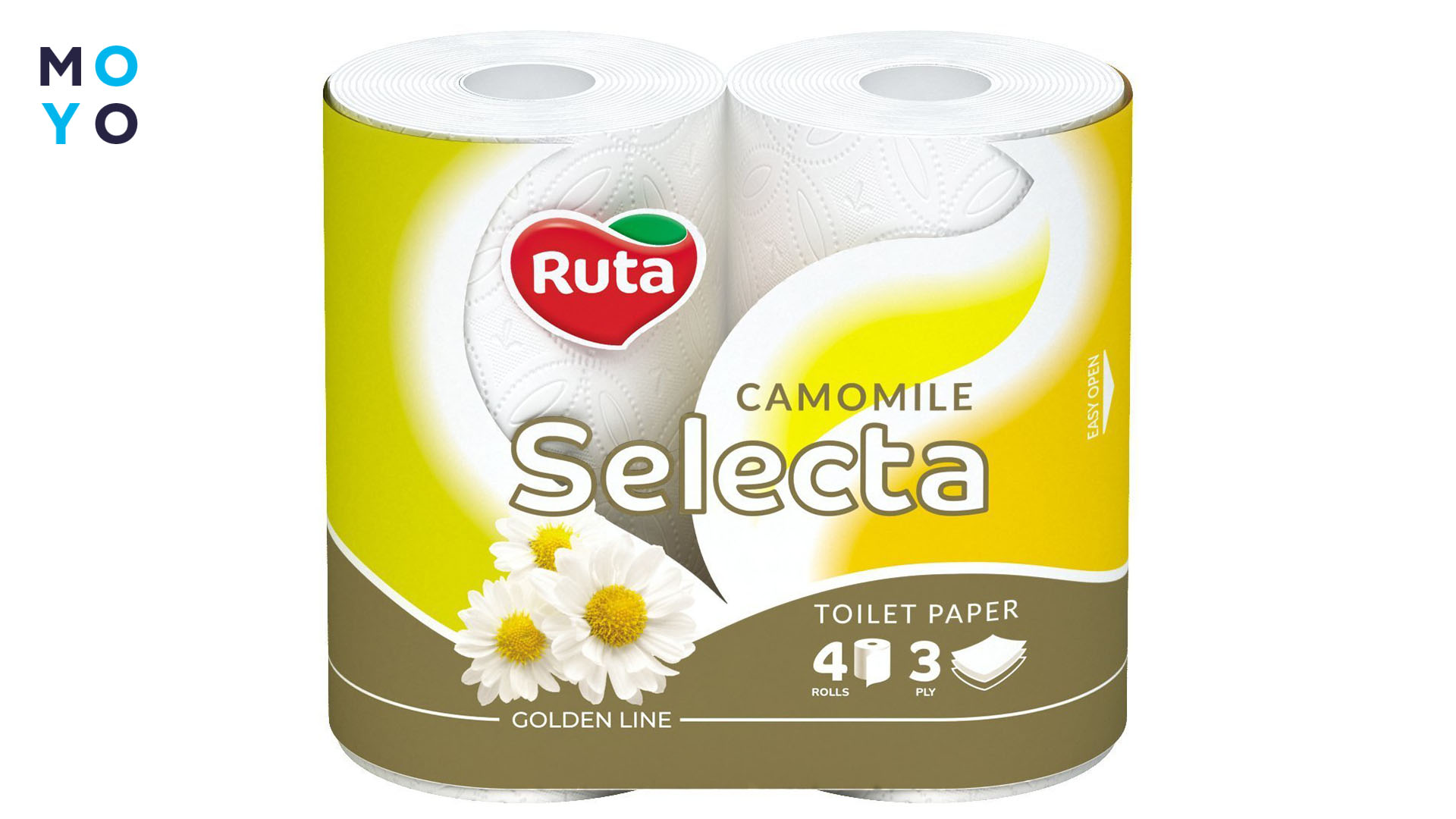 Бумага туалетная Ruta Selecta 3 слоя 4 шт