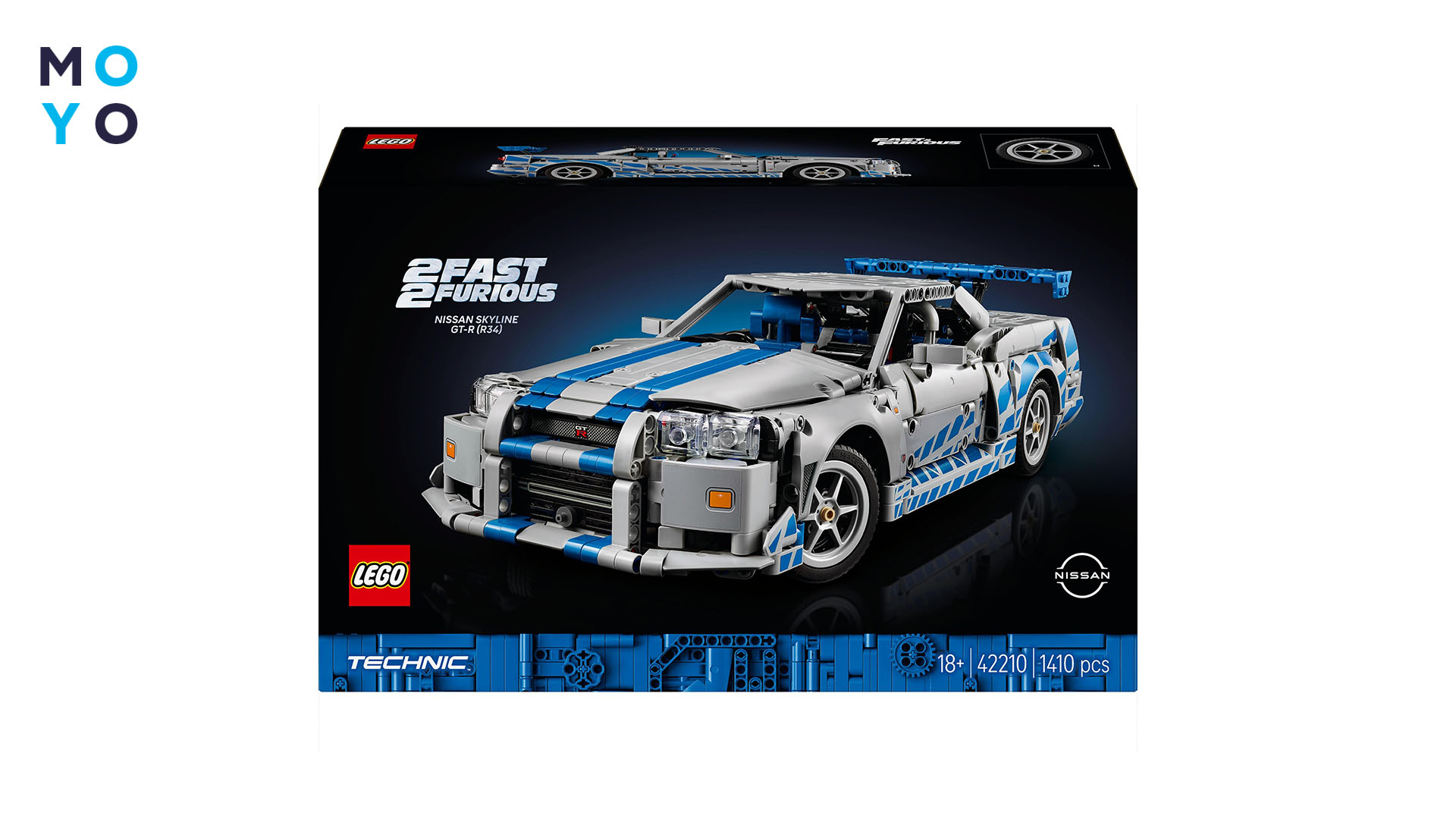 LEGO 42210 Technic Подвійний форсаж Автомобіль Nissan Skyline GT-R (R34)