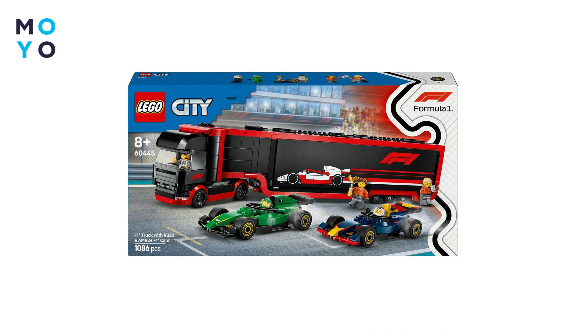 LEGO 60445 City Вантажівка F1 з автомобілями RB20 и AMR24