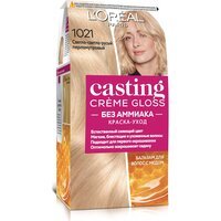 Крем-фарба для волосся без аміаку L'Oreal Paris Casting Creme Gloss 1021 Світло-світло-русявий перламутровий