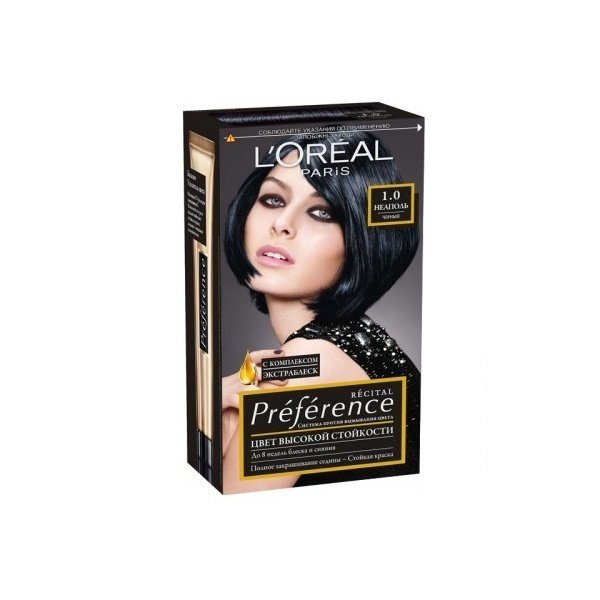 Краска для волос L&#039;Oréal Paris Preference 1.0 Черный 174мл фото 