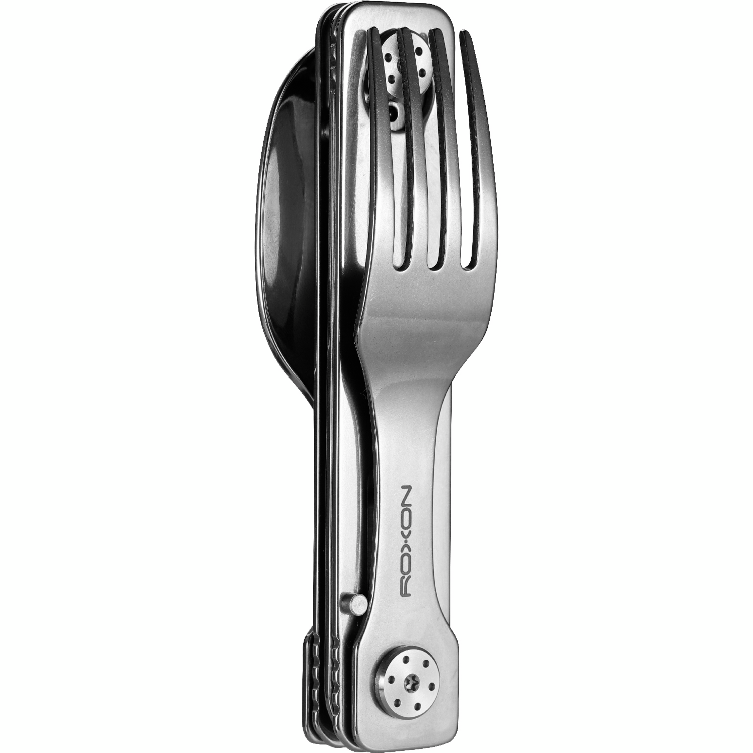Набор столовых приборов Roxon C1 3 in1 (ложка, вилка, нож) серый фото 